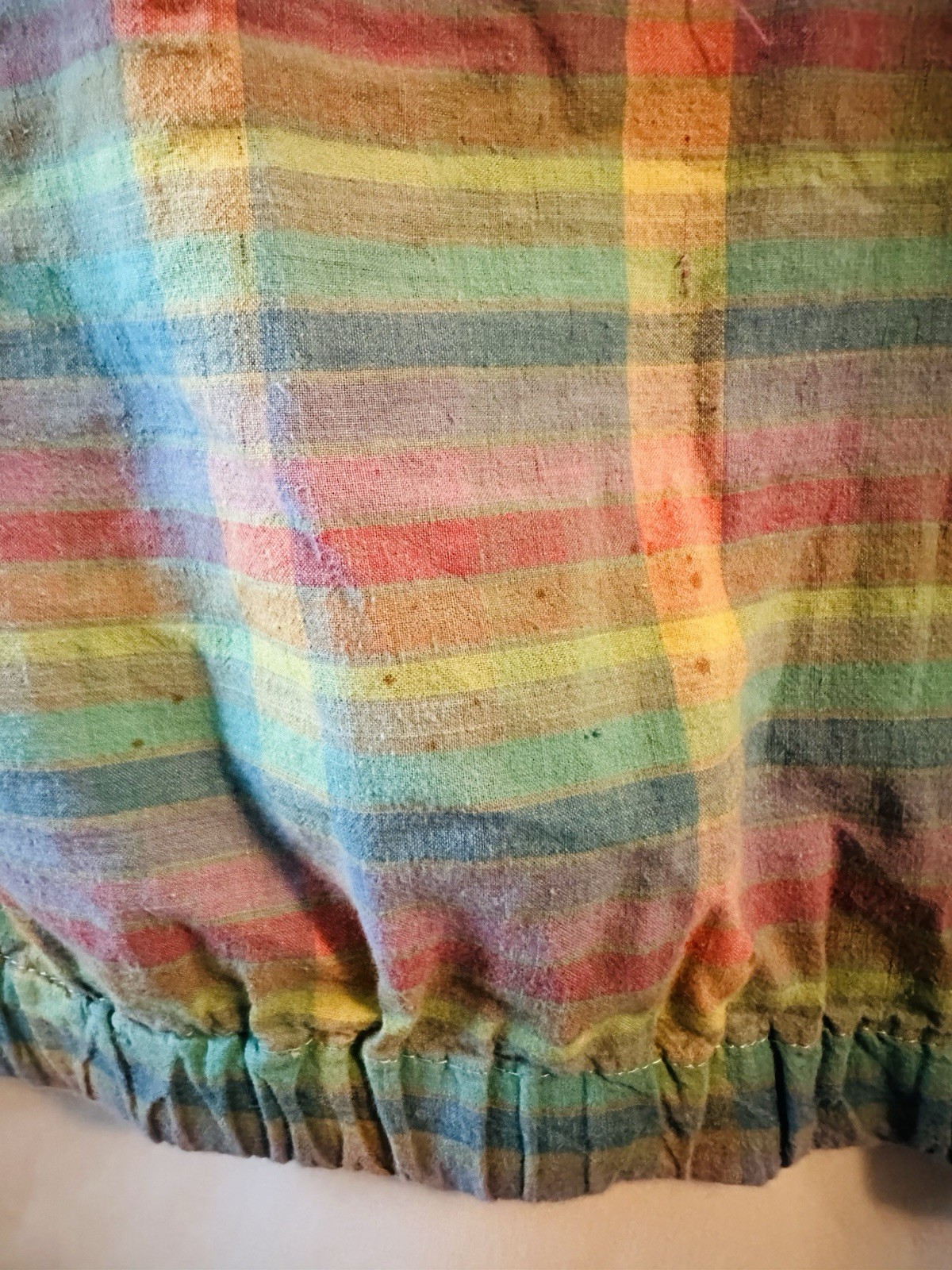 Vintage Ocean Pacific Plaid Hooded Pullover Top 1980s Size Medium Sunwear Retro