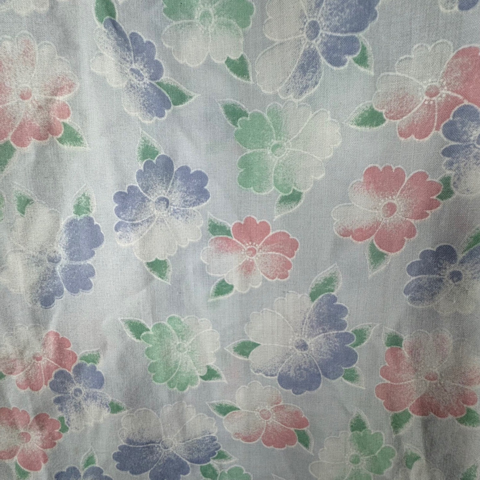 Vintage Floral Button Front Nightgown Pastel Lace Trim Pockets Style 2017 Medium