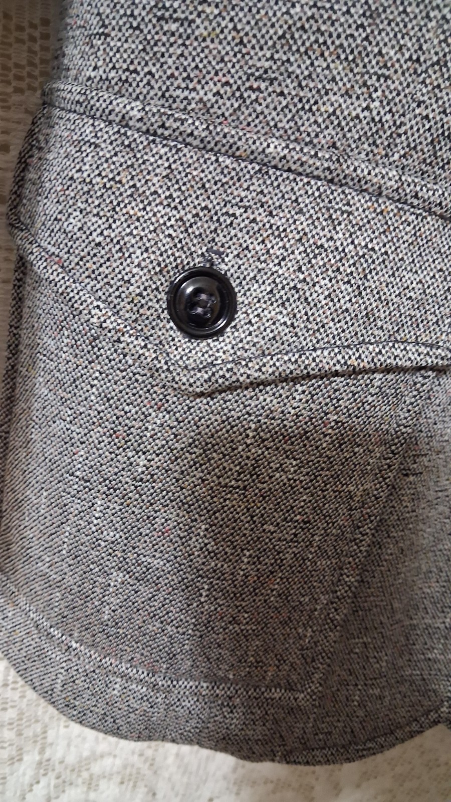 Bodin Knits Vintage Gray Tweed No Wrinkle 1970s Gray Tweed Suit Jacket