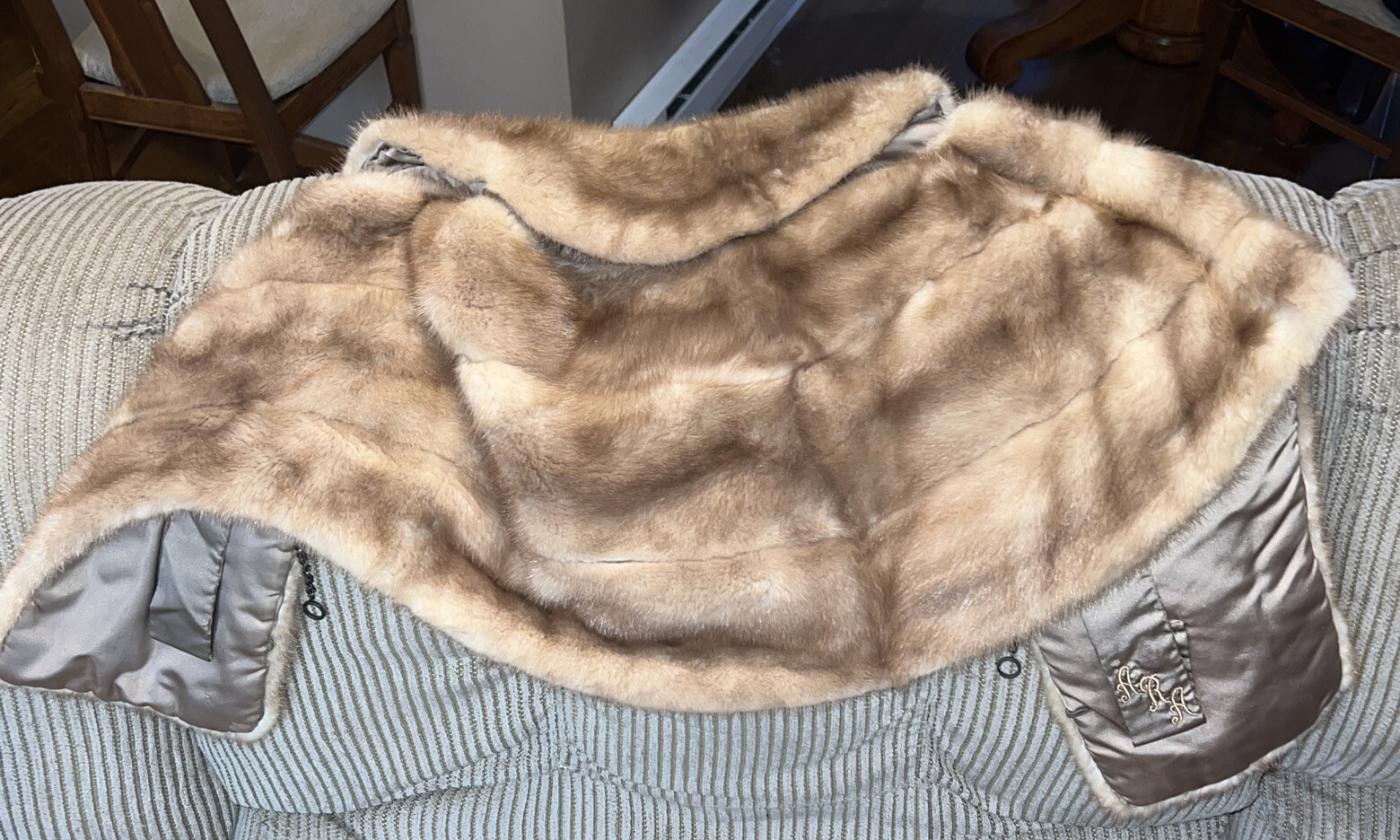 womens kellers furriers mink throw over coat vest