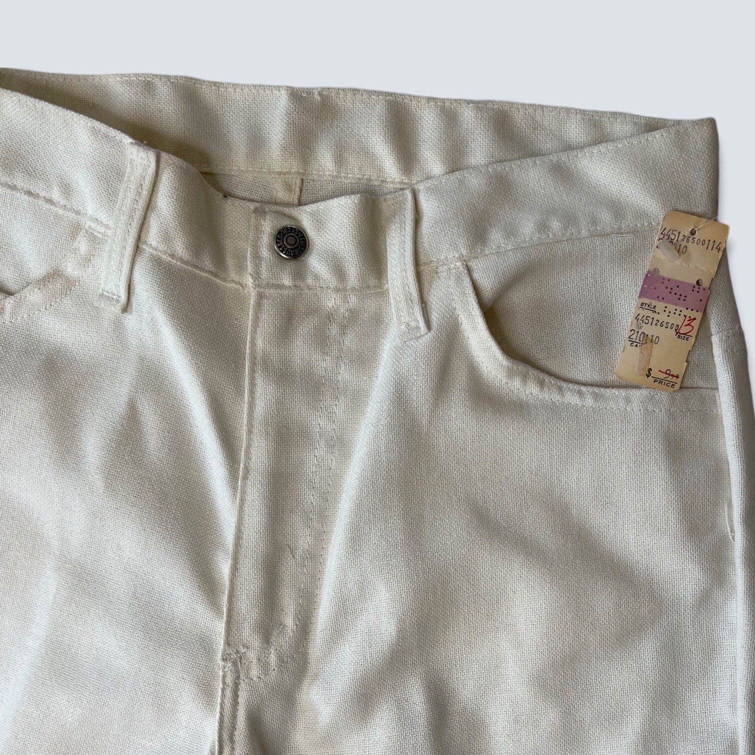 BIG E Vintage Levi 60s 70s pant jean disco for GALS white 29 X 32 1970s