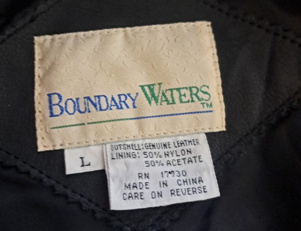 Women Vintage Leather Duster Coat Black 1990s Glam Boxy Pockets Western Large