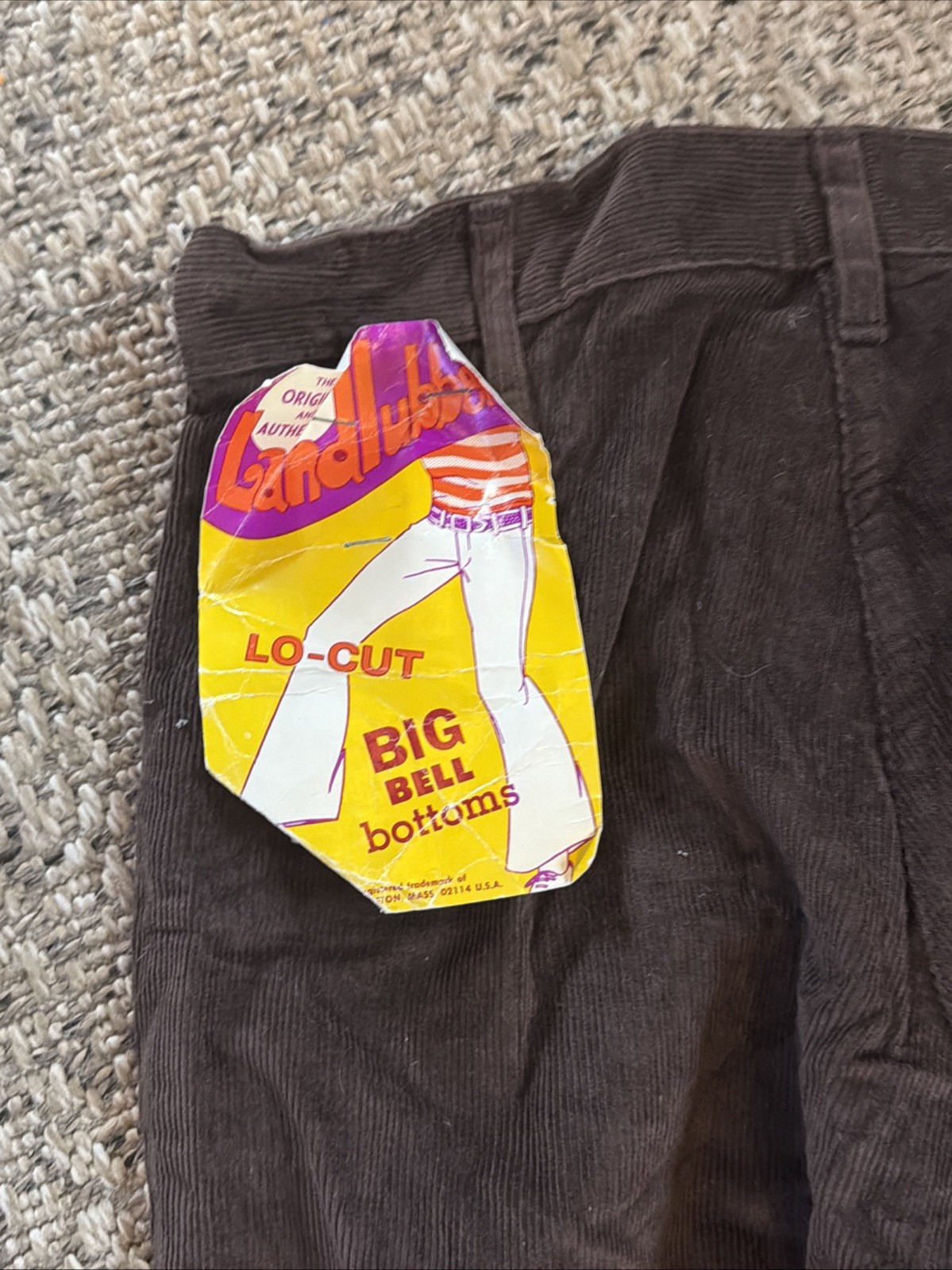 NWT VTG 70s Landlubber High Waist Corduroy Jeans 28” Waist Bell Bottoms Flared