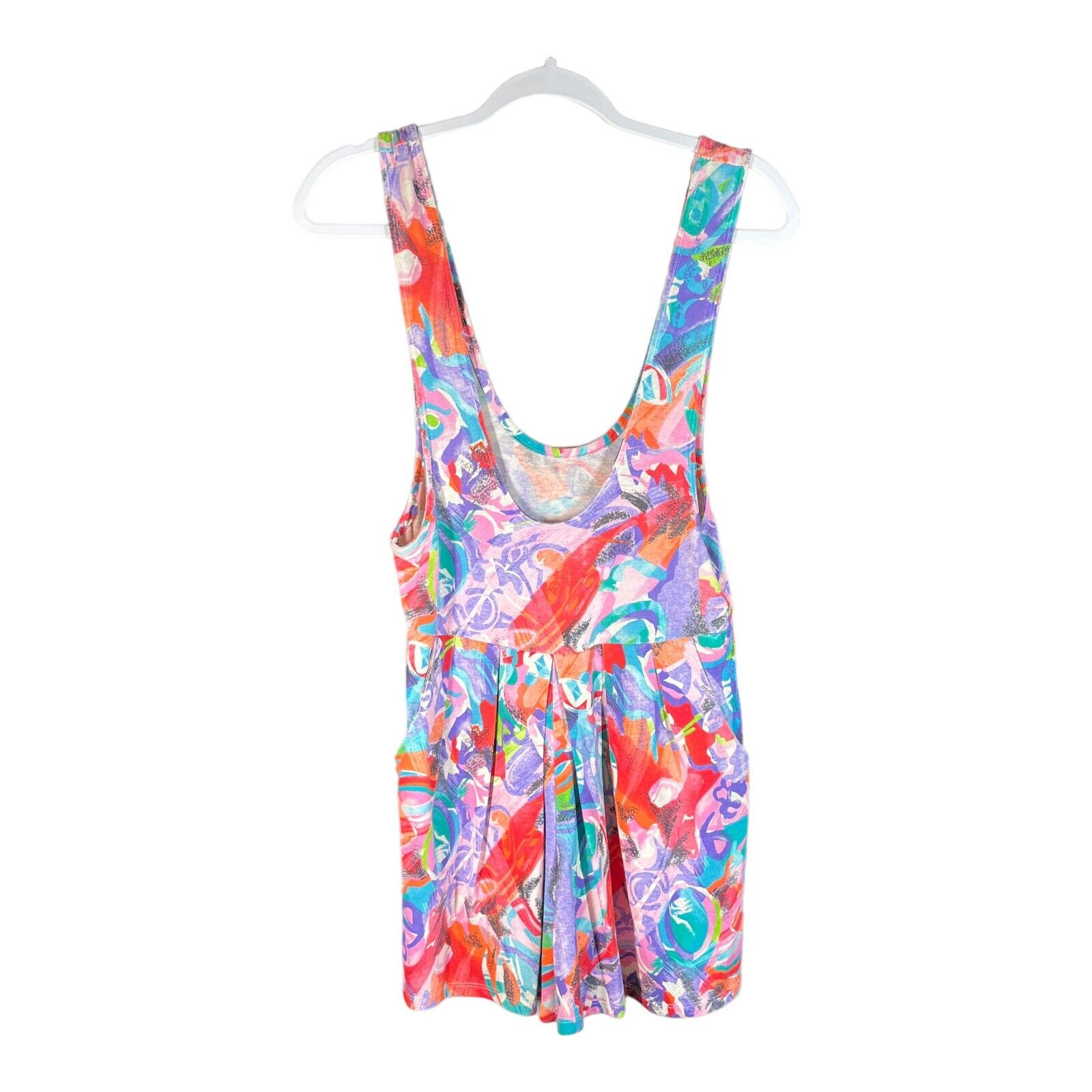 Eber San Francisco Vintage 80s Women Romper Bright Multicolor Punky Brewster Kid