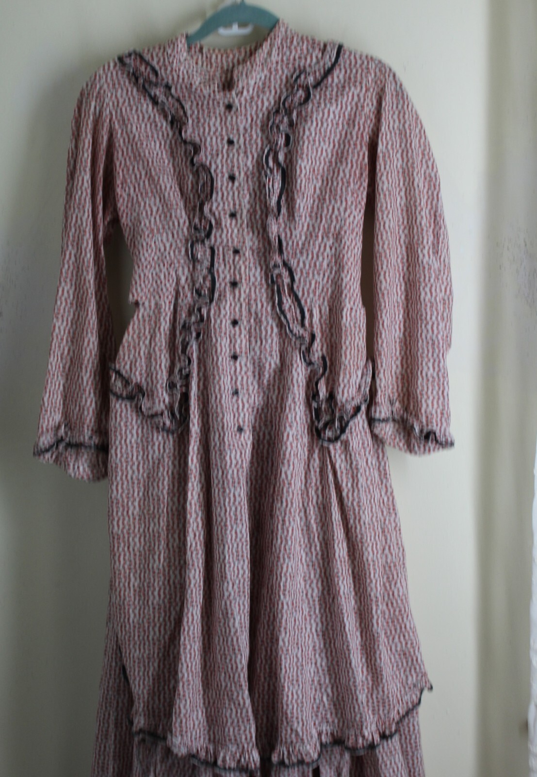 Estate Vtg AS IS 2Pc Edwardian Western Prarie Dress & Jacket Set Sz X S M