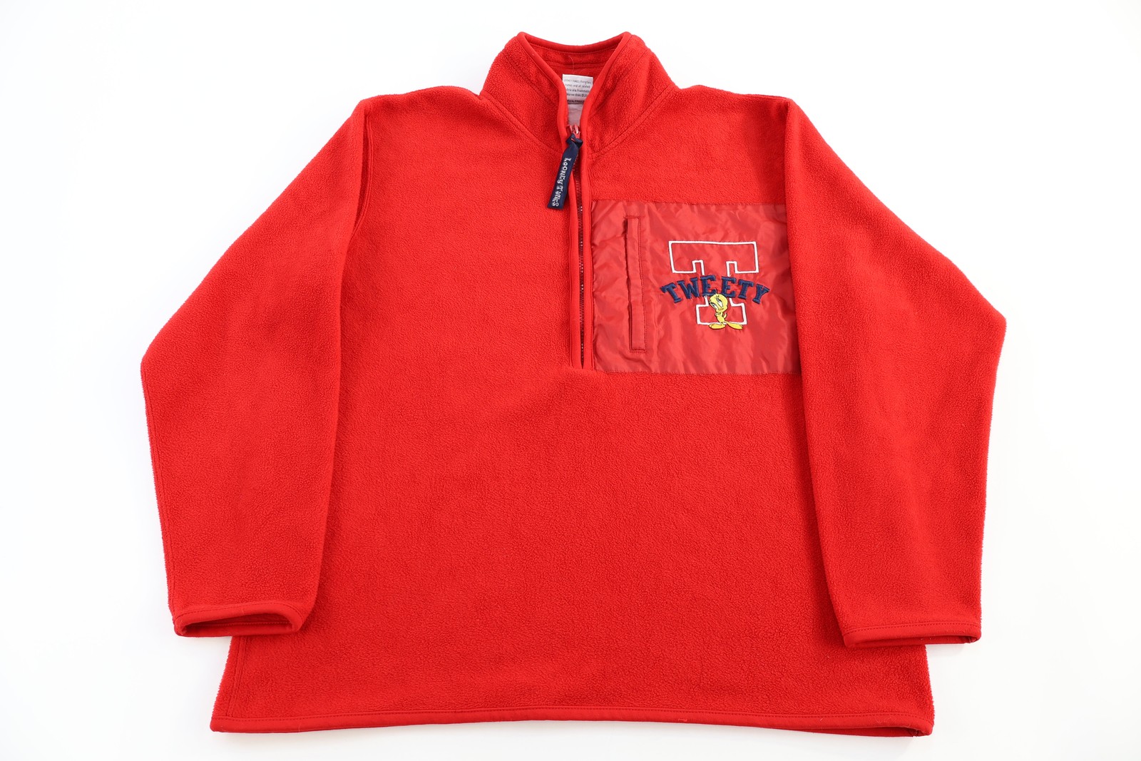 90’s Looney Tunes Red Quarter Zip Sweater