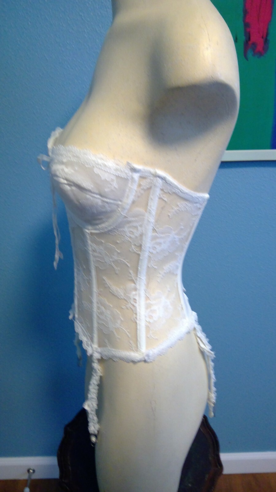 Vintage White Strapless Bustier „La Petite Romance de Paris” 32