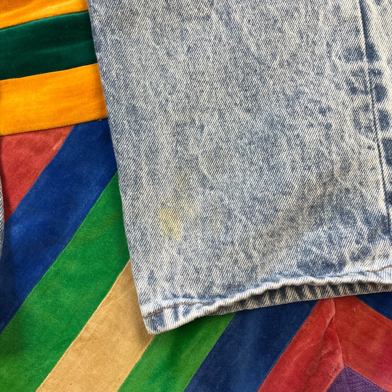 Lot 2 Vintage Levis Jeans Acid Washed Blue Student Fit 701 Dark Blue 505 90s 27