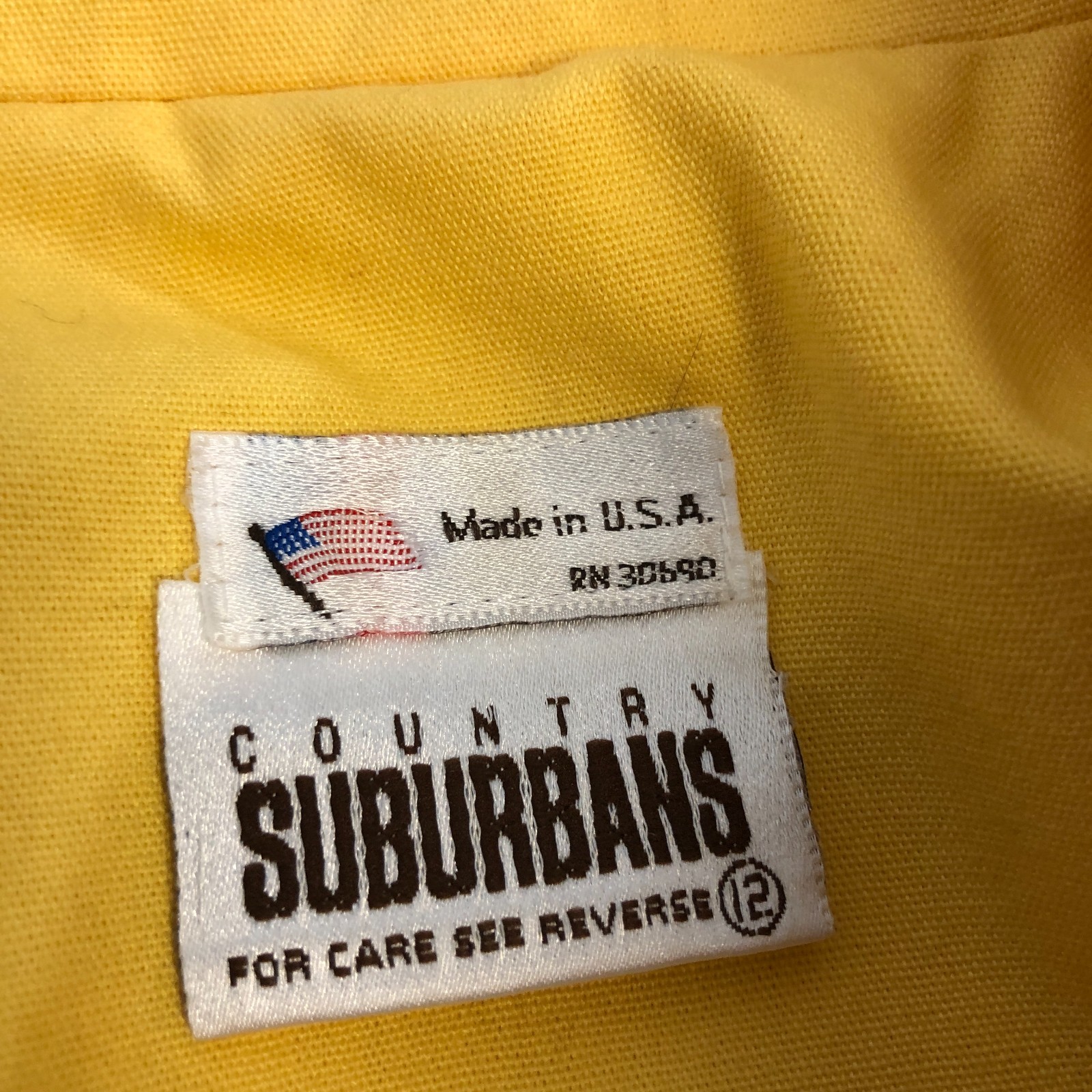 vtg 1970s Country Suburbans 2 pc Skirt Suit 12/14 Yellow Twill Kick Pleats USA
