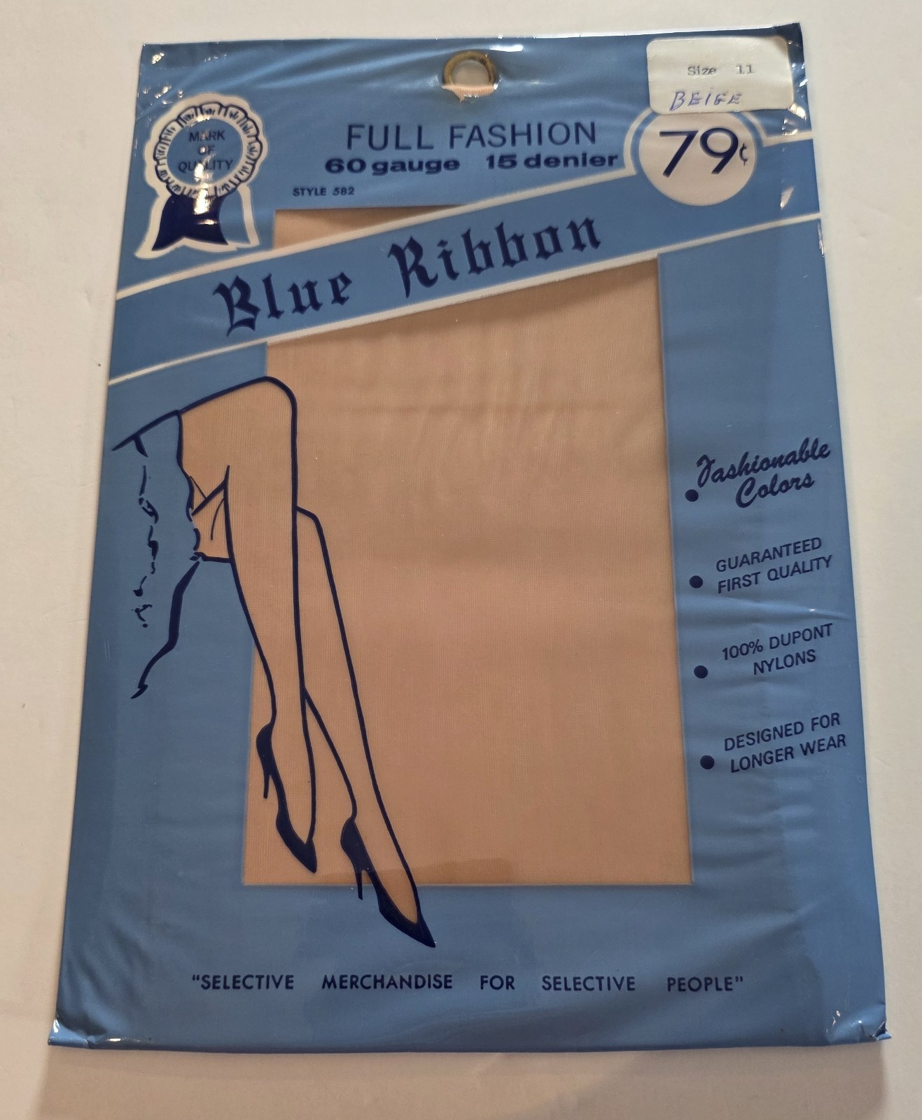 ✨Size 11×34-35 Seamed Vintage Full Fashion Stockings New In Package-Never Opened