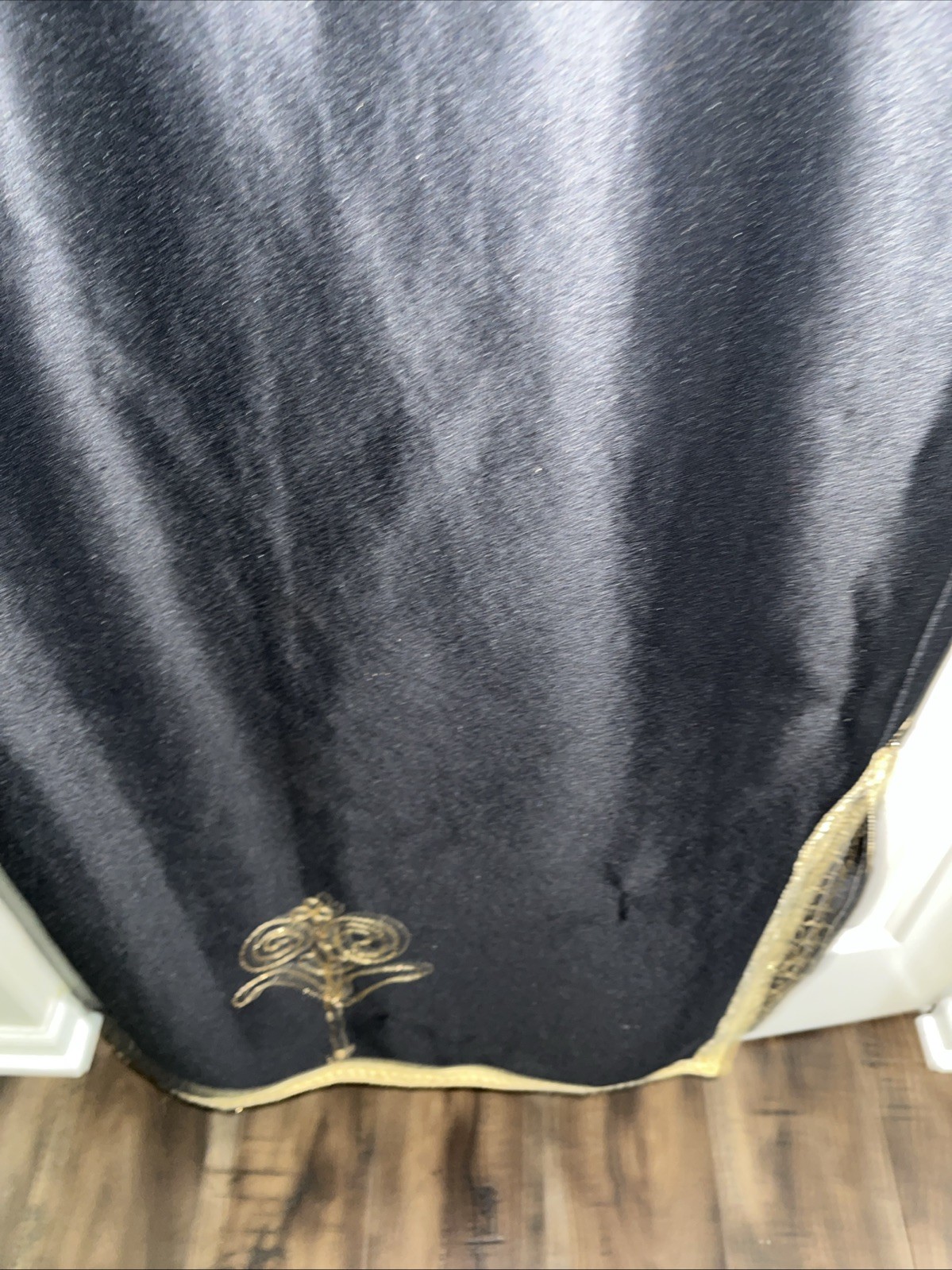 Vtg Caftan Robe Large Moroccan Gold Trim Small