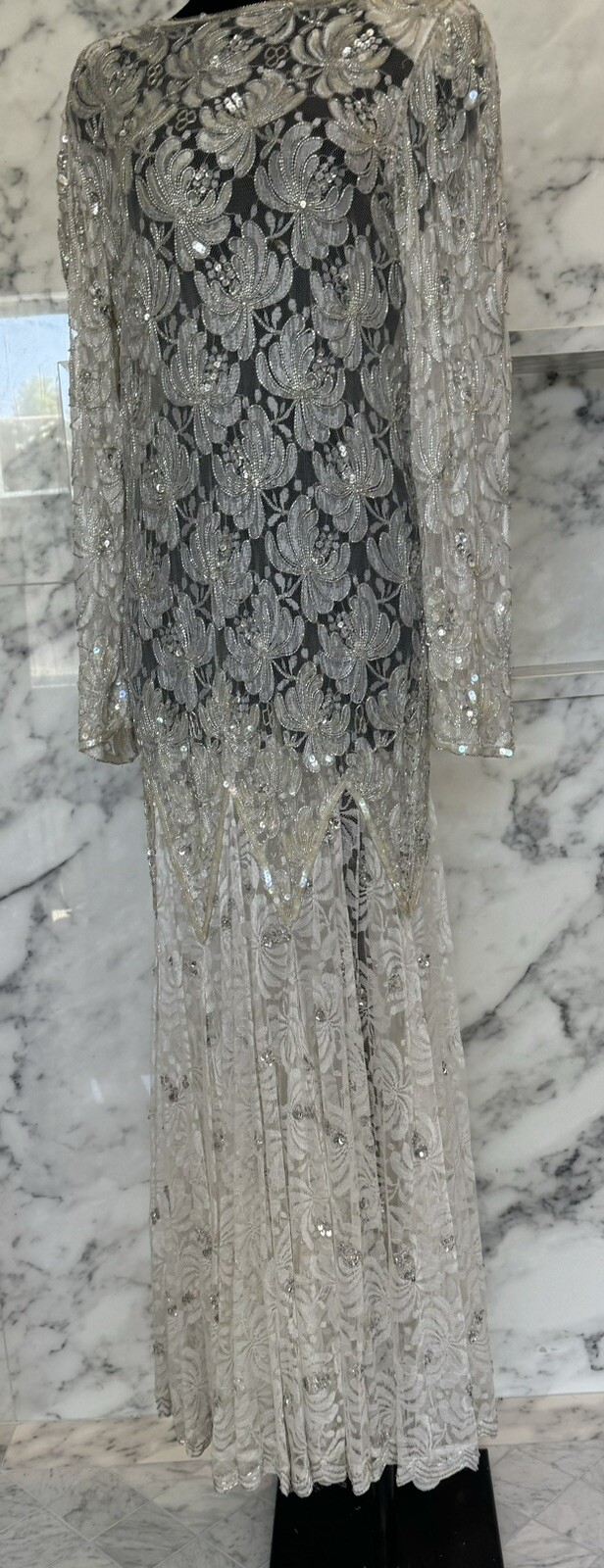Scala Beaded And Sequined Couture Collection Vintage Dress