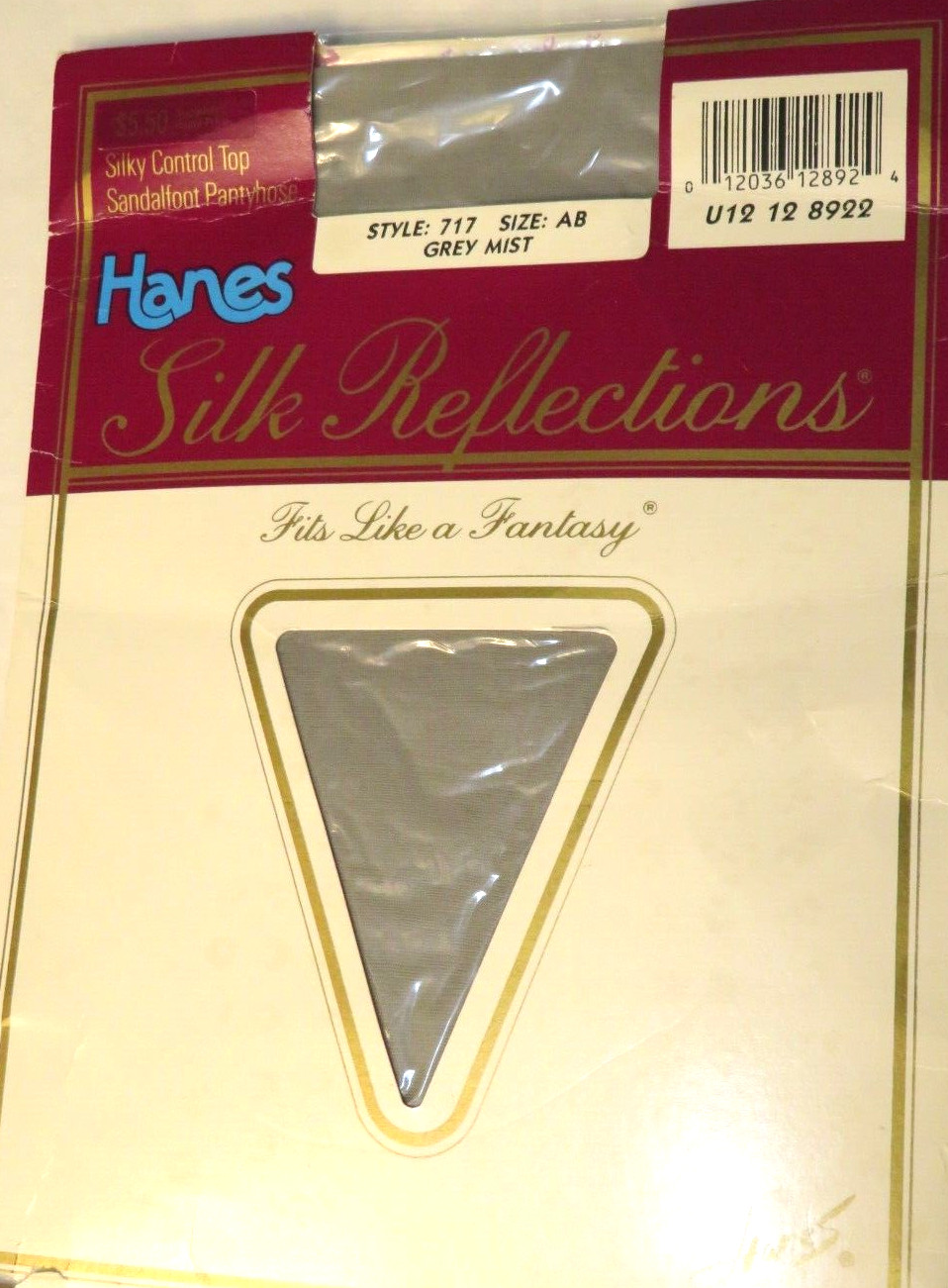 Nos Vintage Hanes Silk Reflections Grey Mist Nylons Pantyhose Dance Silky Gray A