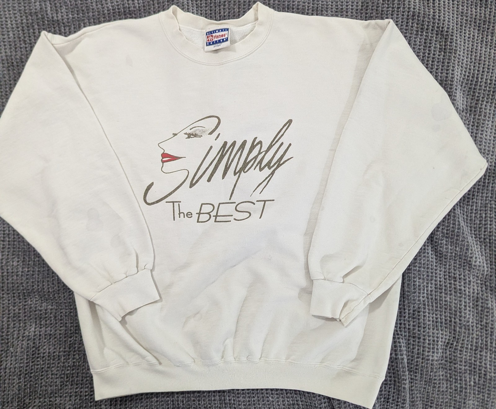 Vintage 90s Tina Turner Simply The Best Sweatshirt Haynes Cotton Women’s Sz XXL
