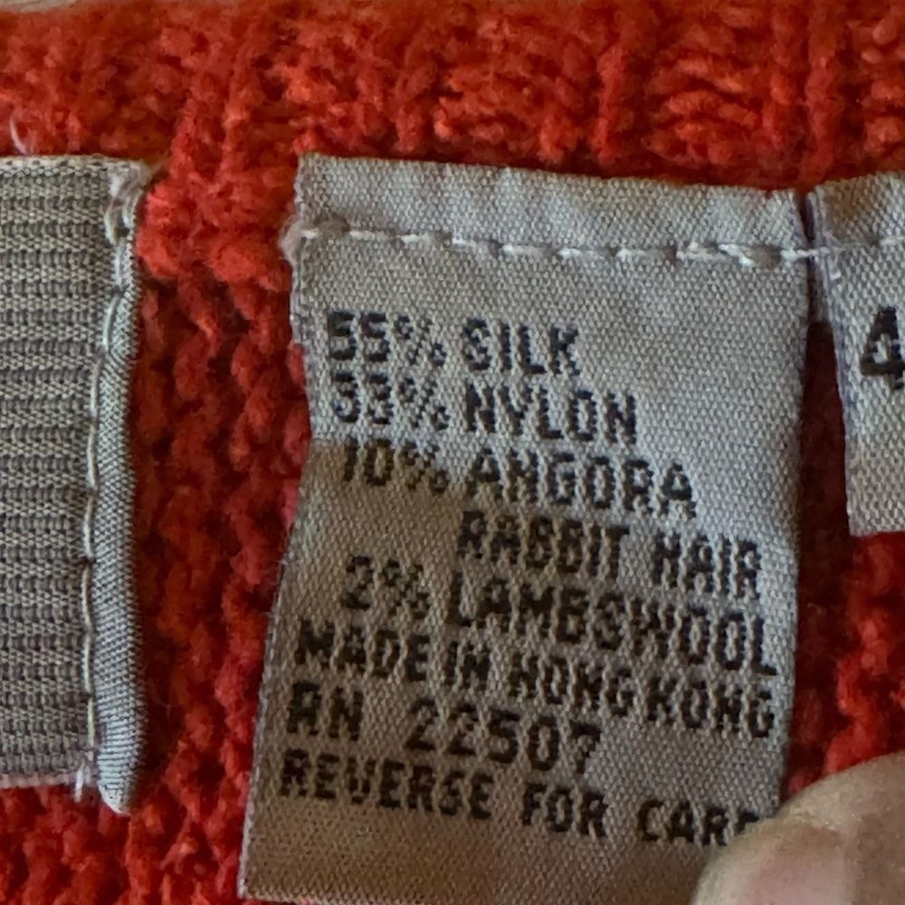 VTG ANGORA SILK WOOL Blend 24w Embellished Sweater DIANA MARCOS W Avant-Garde