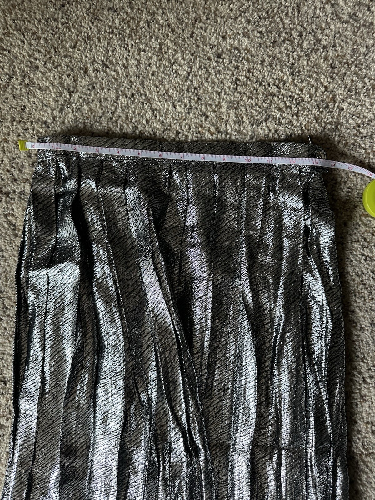 Constance Saunders Richard Warren Vintage Metallic Pleated Skirt Sz 10