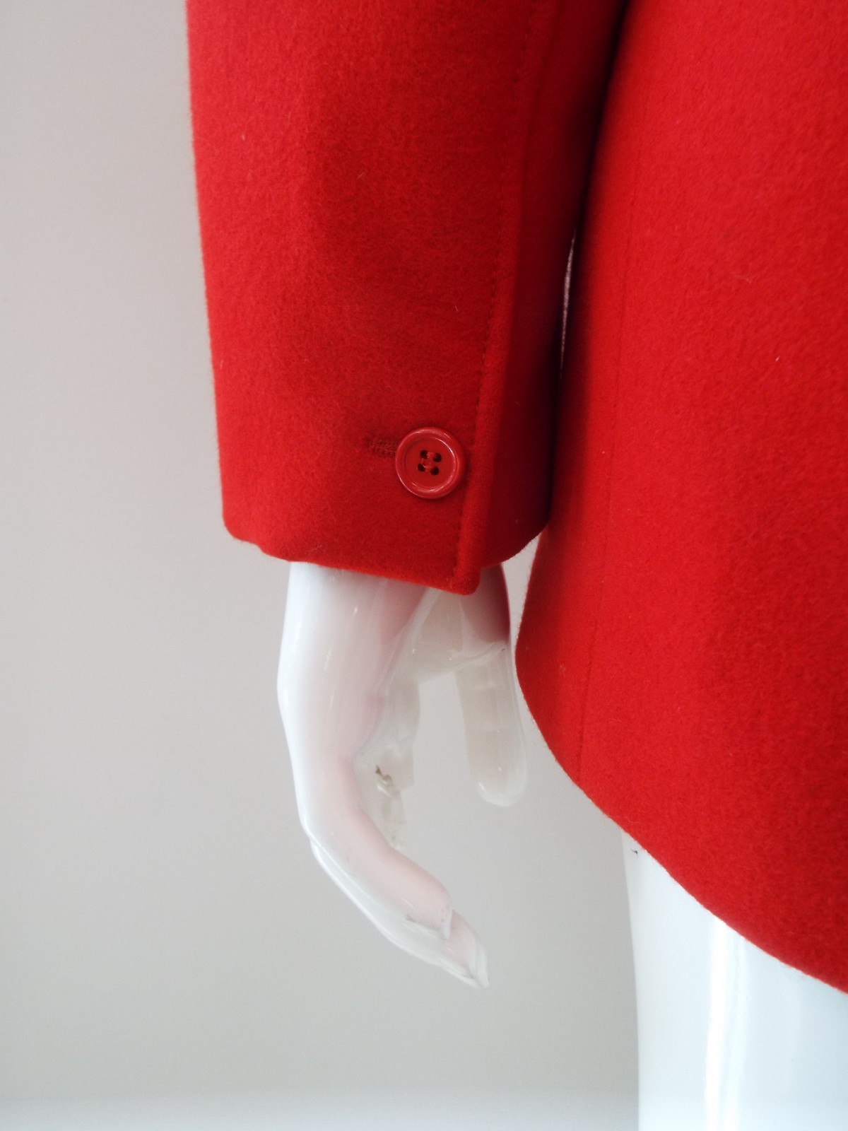 Vintage 1980s KENZO Wool & Cashmere Red Jacket Blazer Coat Size 38 Paris Lined