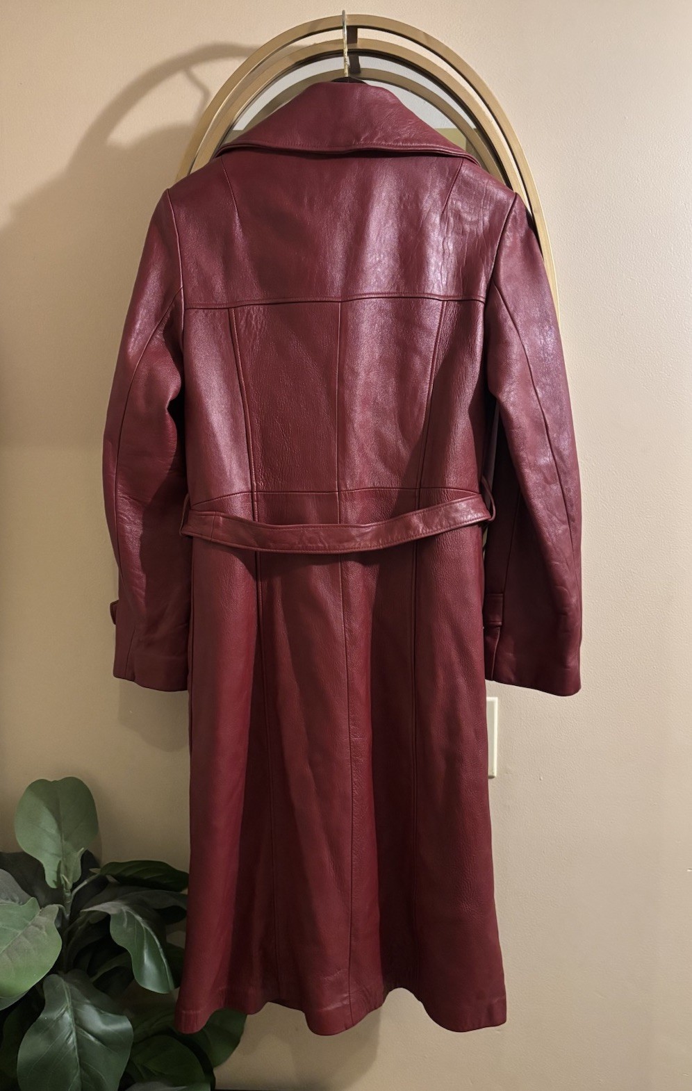 Vtg Leathers by New England Sports Wear Co Leather Trench Coat Women’s Medium