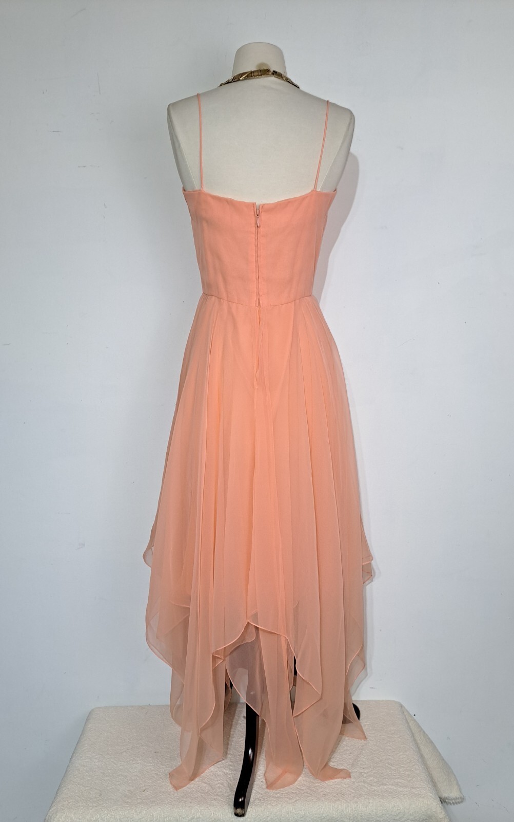 Vintage 1970s Handkerchief Festival Dress XS Don Luis de Espana Double Chiffon