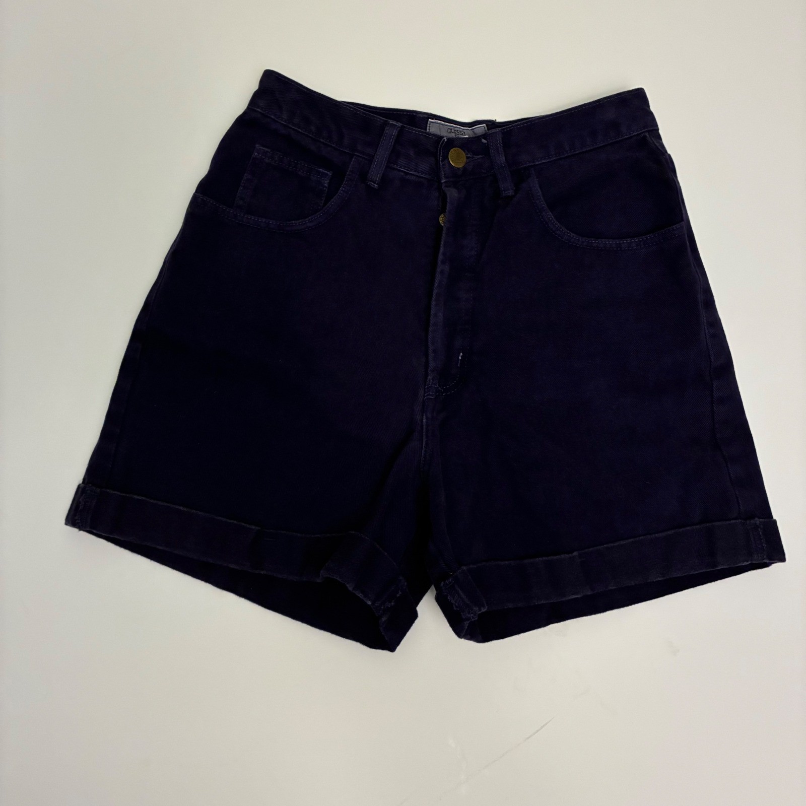 Vintage Guess Georges Marciano Size 29 High Waisted Denim Shorts Made in USA