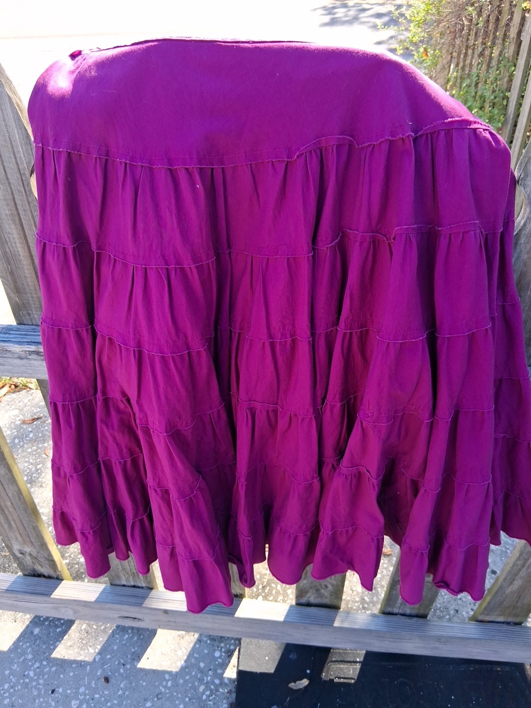 Vintage Giervergate Boho Peasant Hippie Multitiered Ruffle Skirt