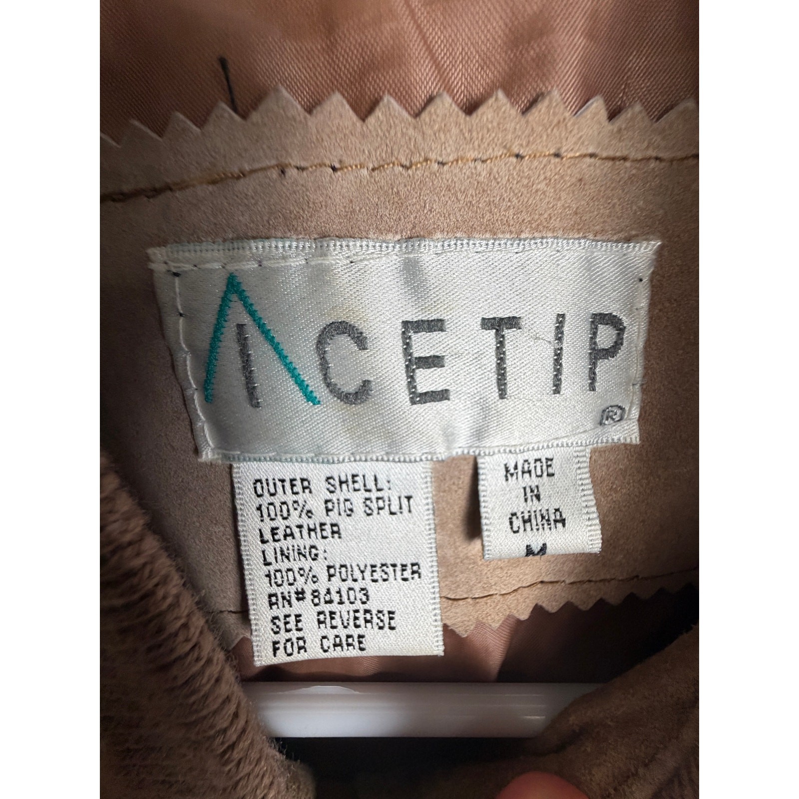 Vintage 90s Suede Leather Bomber Jacket Tan Camel Flight Coat Acetip Unisex