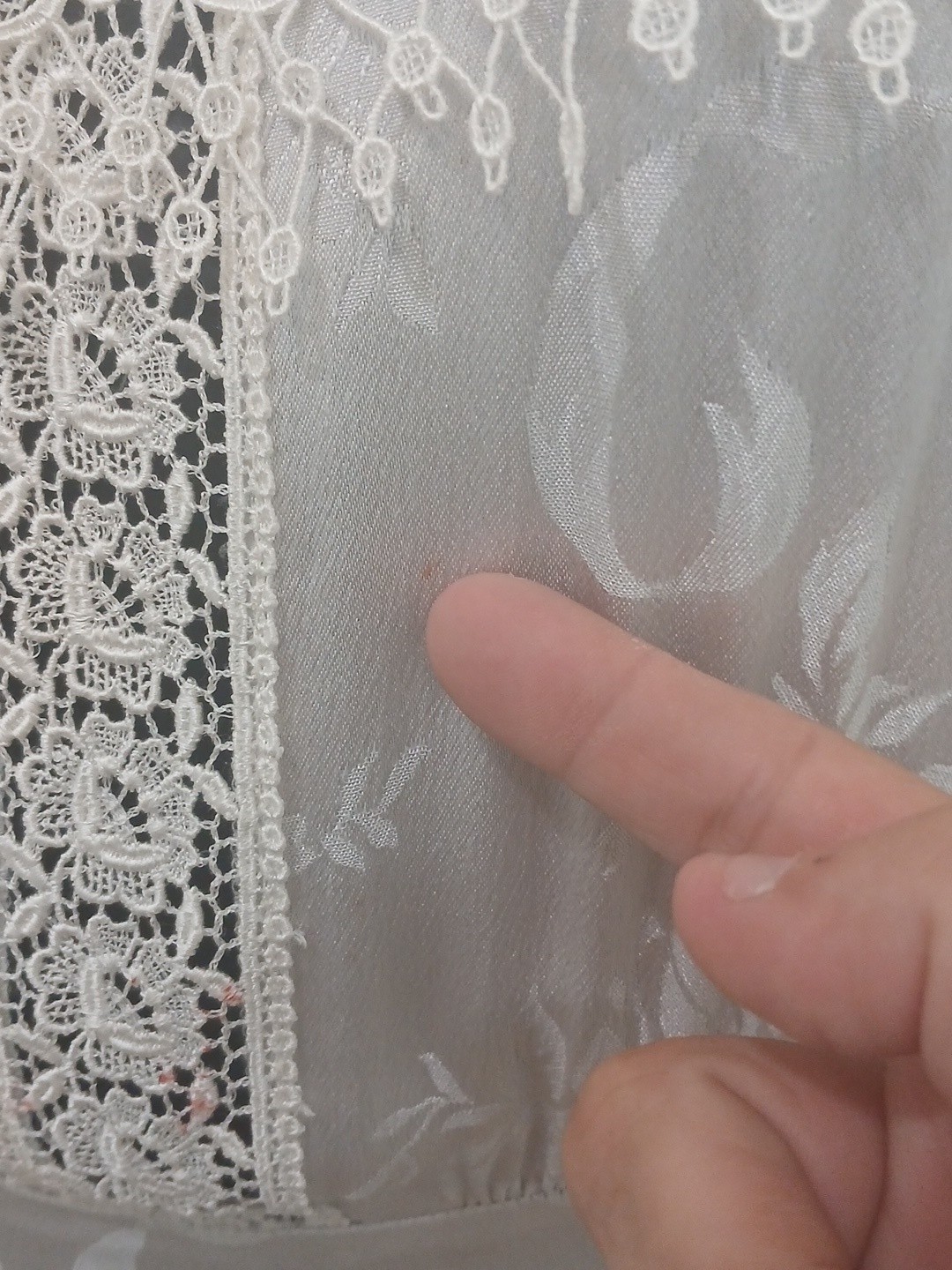 VTG Jessica McClintock Romantic Victorian Floral Lace Dress Cream Ivory Size 8