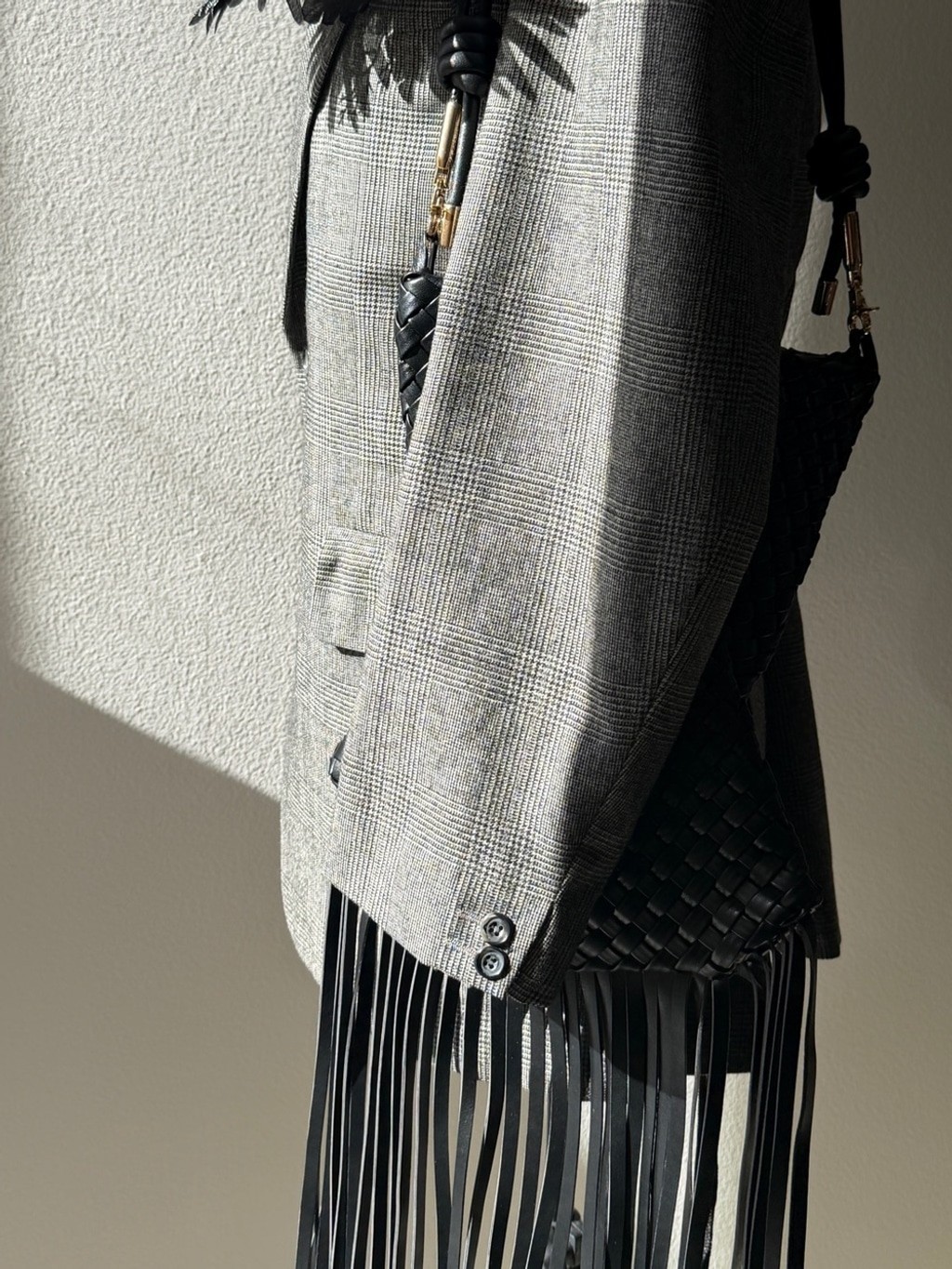 Vintage Burberry Suit Gray Glen Plaid- Classic Tailored Style
