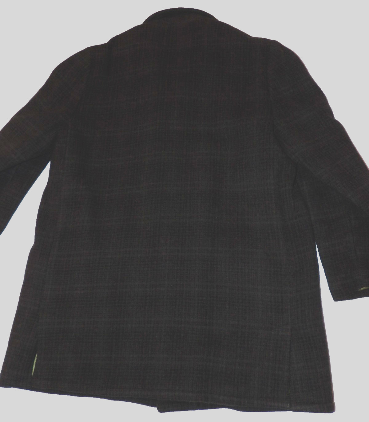 VINTAGE 1950s PENNEY’S PLAID WOOL WINTER COAT! PILE LININING! 4-BUTTON FRONT! 42