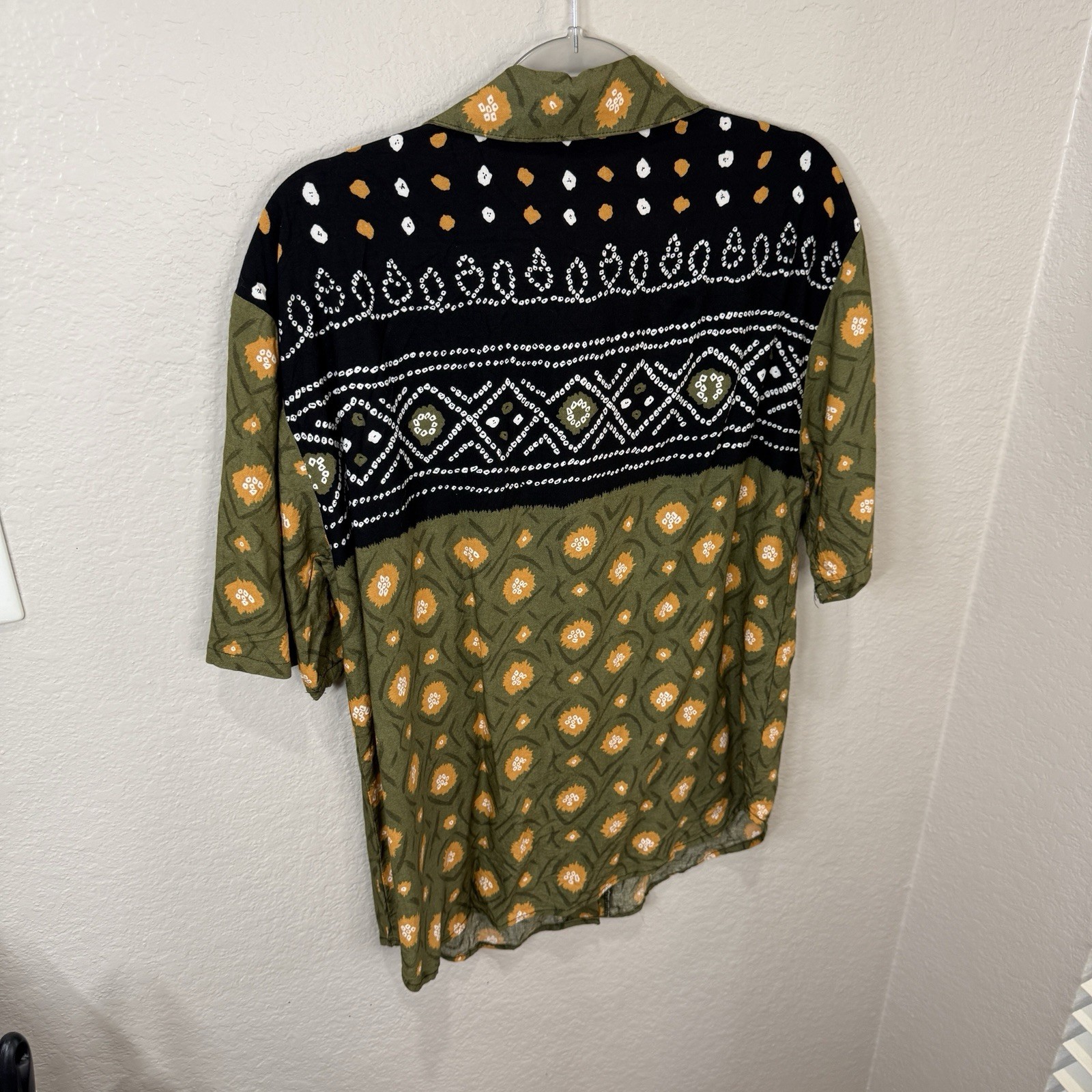 Vintage Connections Geometric Striped Top S Boho Tribal Artsy Cottagecore Medium