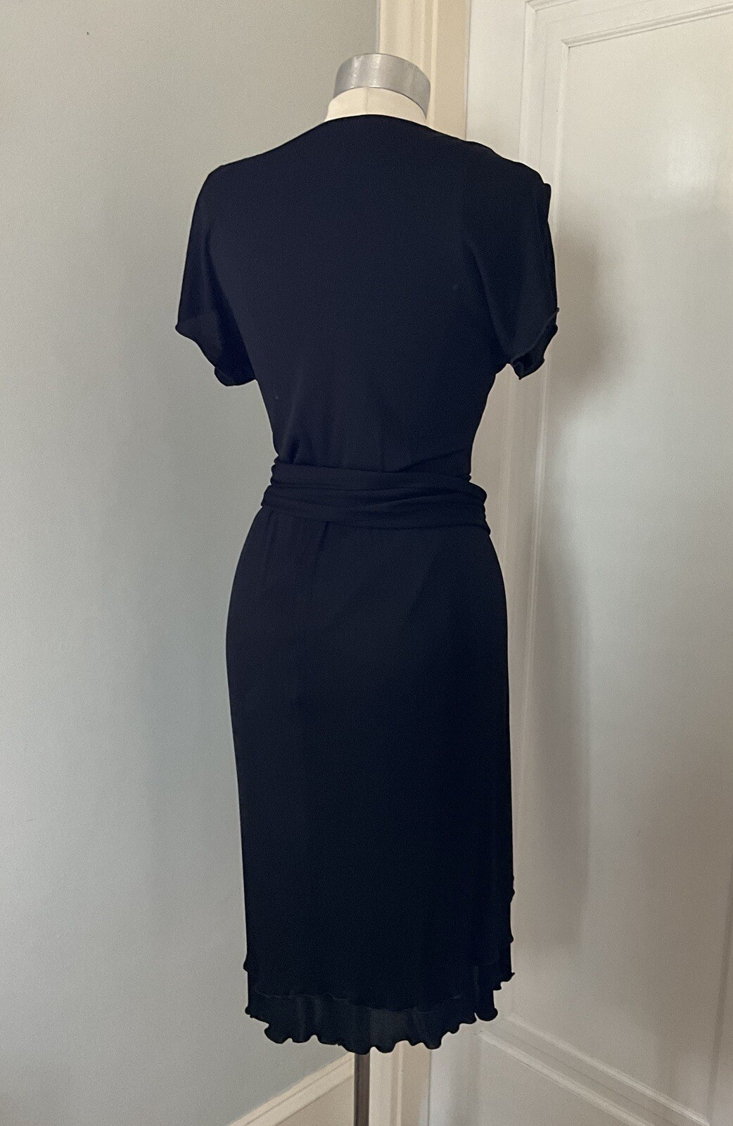 Vintage 1970s Holly Harp Matte Jersey Little Black Dress
