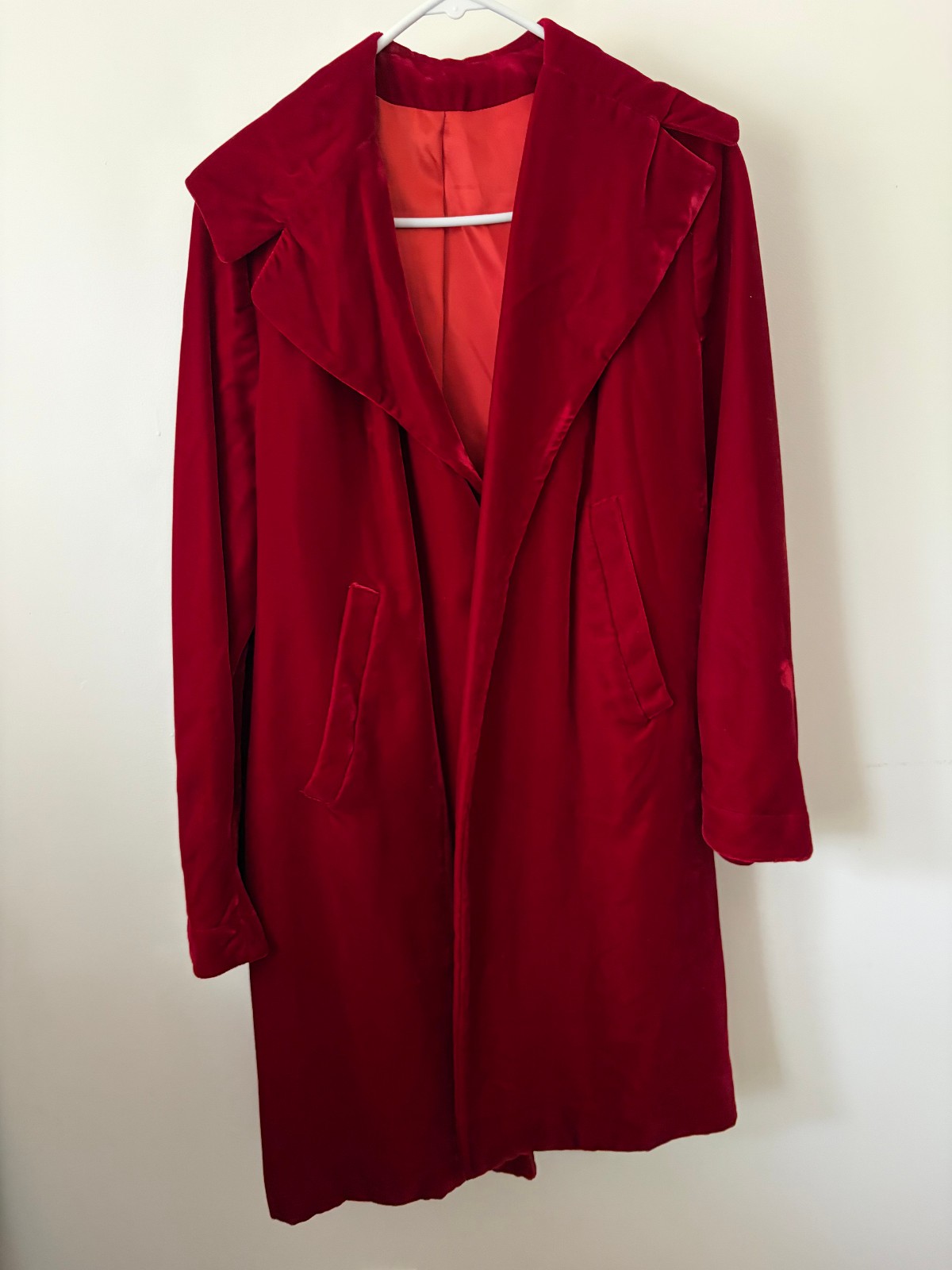 Red Velvet Vintage Opera Coat – Fully Lined