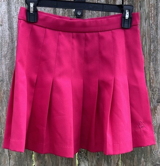 Le Coq Sportif Pink Pleated Tennis Skirt Preppy Athleisure Size 8 Pickleball
