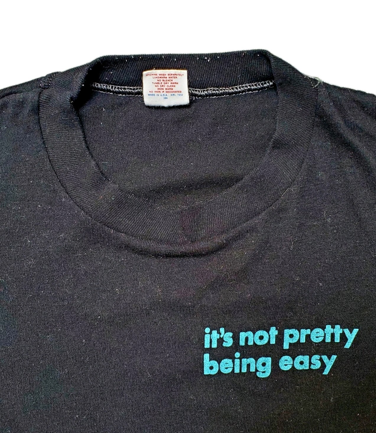 Vintage RARE 80s It’s Not Pretty Being Easy’ Single-Stitch T-Shirt~Adult Humor~M
