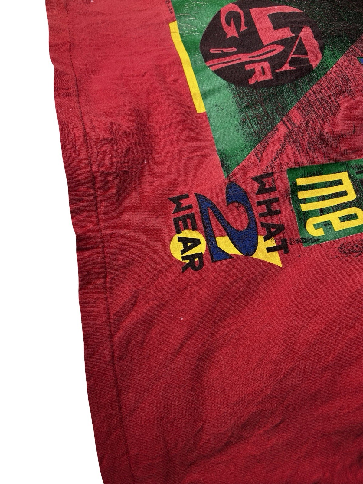 90s Memphis Style Crop Graphic T-shirt Sz L/XL Nobody Tells Me What To Wear READ