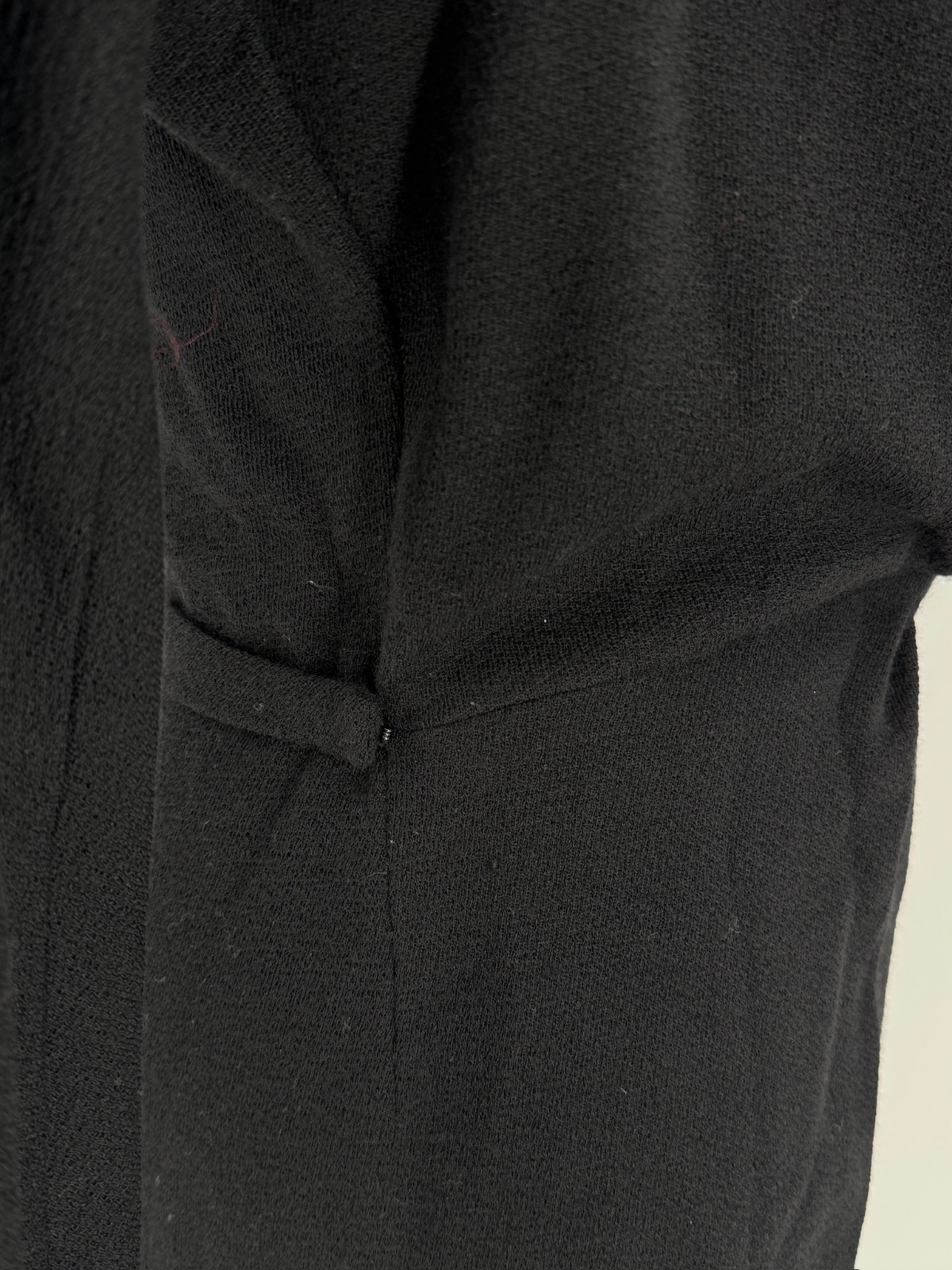 Donna Karan Archival Vintage Black Pure Wool Wrap Dress Sz 10 Union Made