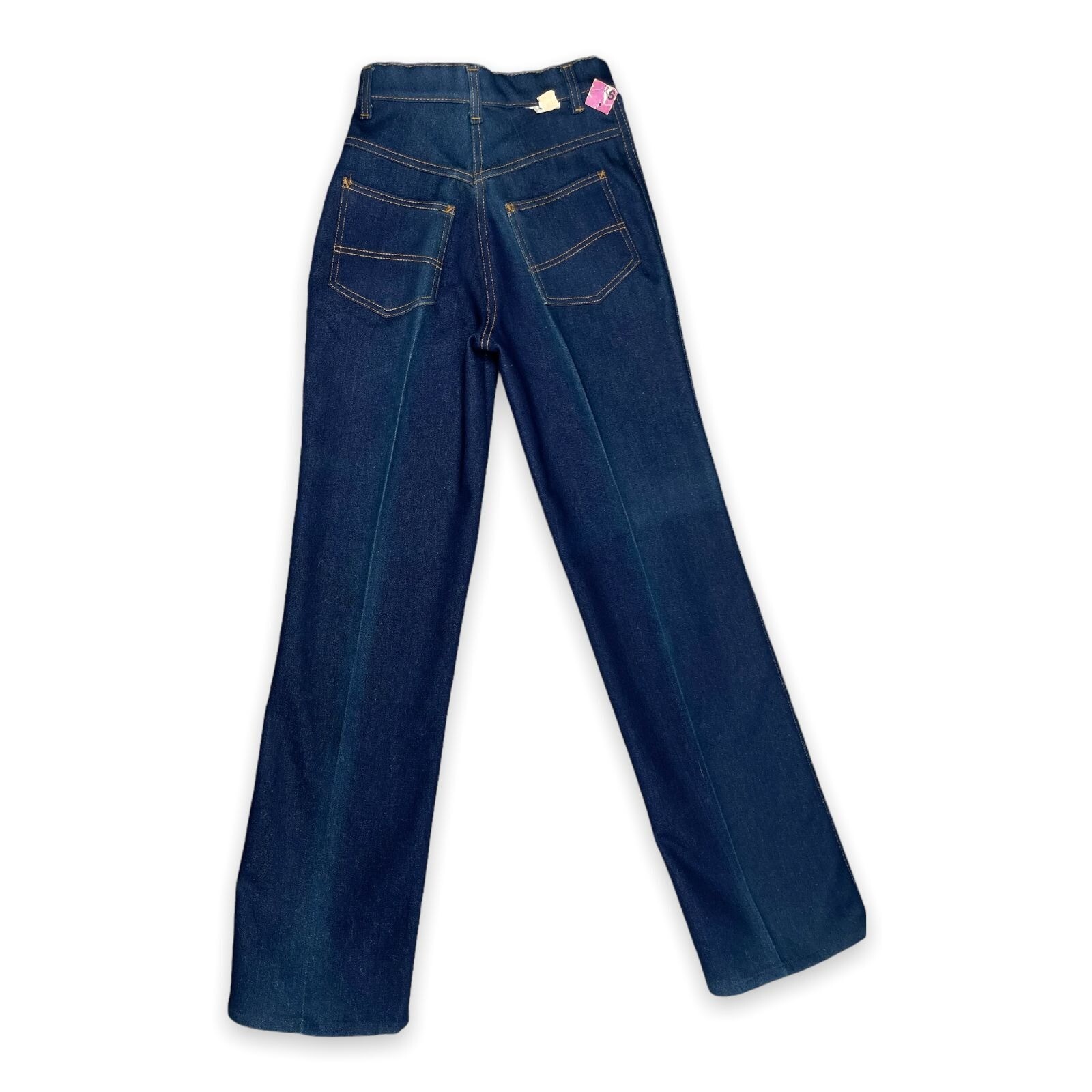 NWT NOS Vintage Womens Sun Belt Magic Band Dark Wash Denim Jeans 25″ – 26″