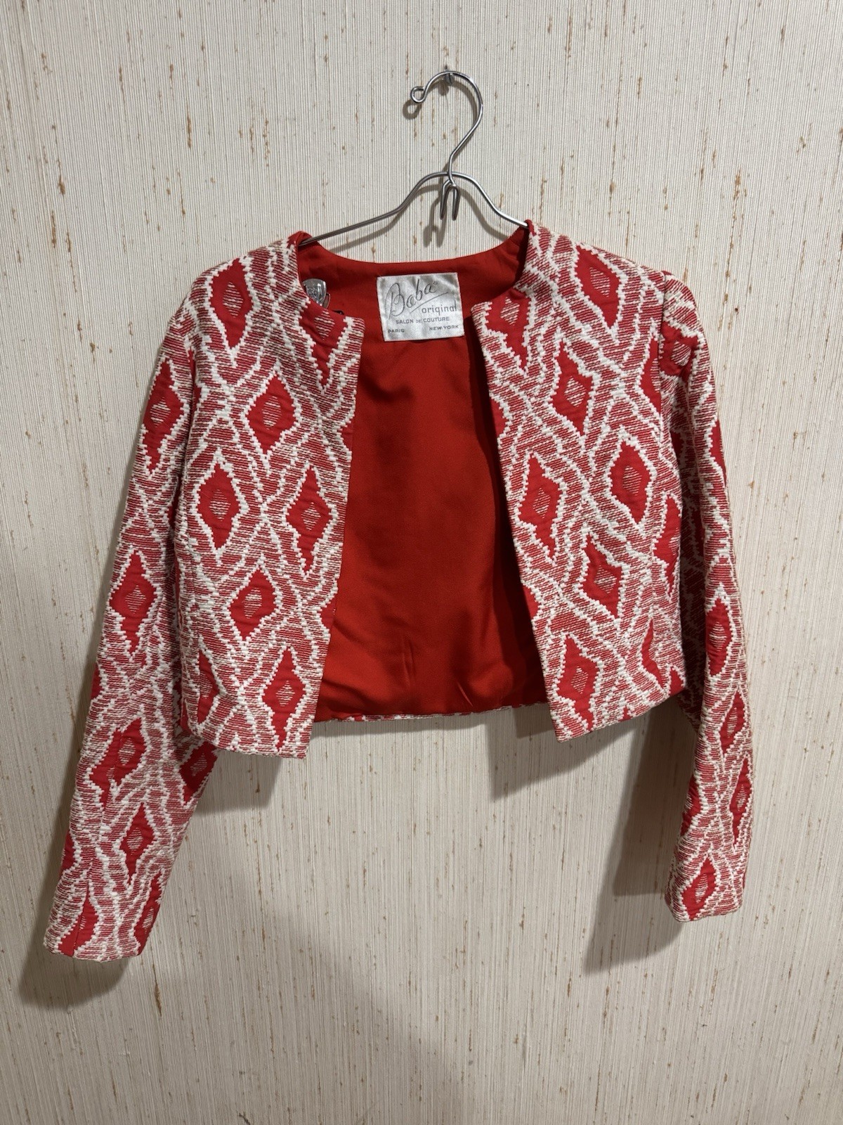 Vintage 1960’s Baba Salon De Couture Geometric Dress Jacket/Skirt Set Size 6-8
