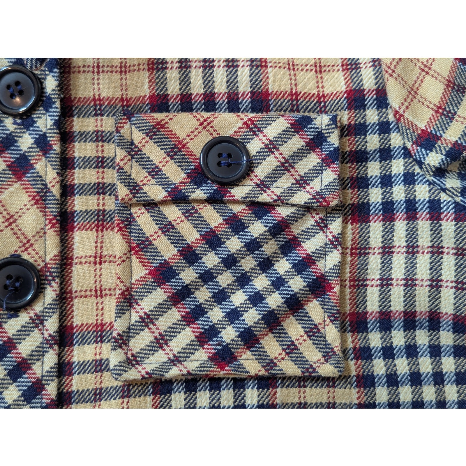 VTG 70s Bobbie Brooks Plaid Shacket S Dark Academia Retro Preppy ILGWU