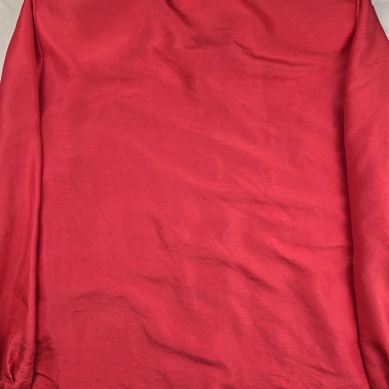 Vintage Joan Leslie Silk Blouse 14 Pink Fuchsia Long Sleeve Button-up Grannycore