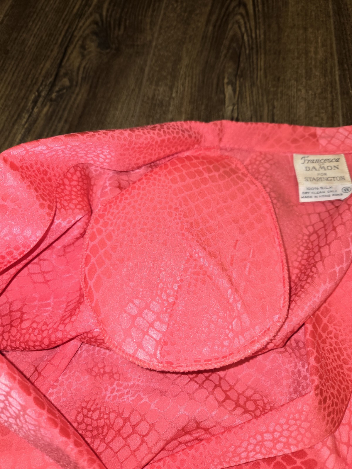 Vintage Vibrant Pink Francesca Of Damon For Starington 100% Silk Dress Size 8