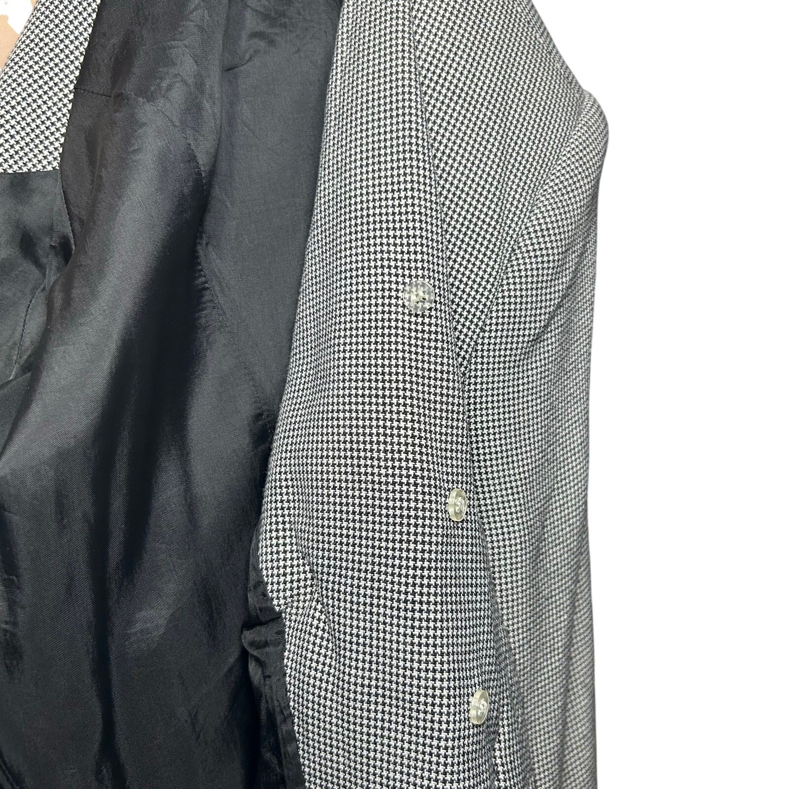 VTG 80s Gray Power Blazer Petite 8 Dark Academia Preppy Minimalism Office Siren