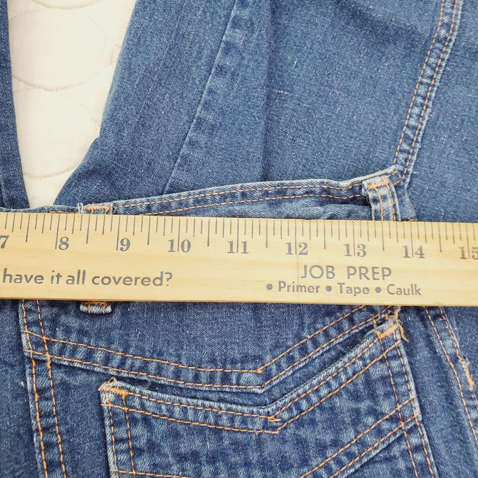Vintage Male Slacks Jean 28×31 10” Bell Bottom Flare Leg Blue Women’s Pant 60s