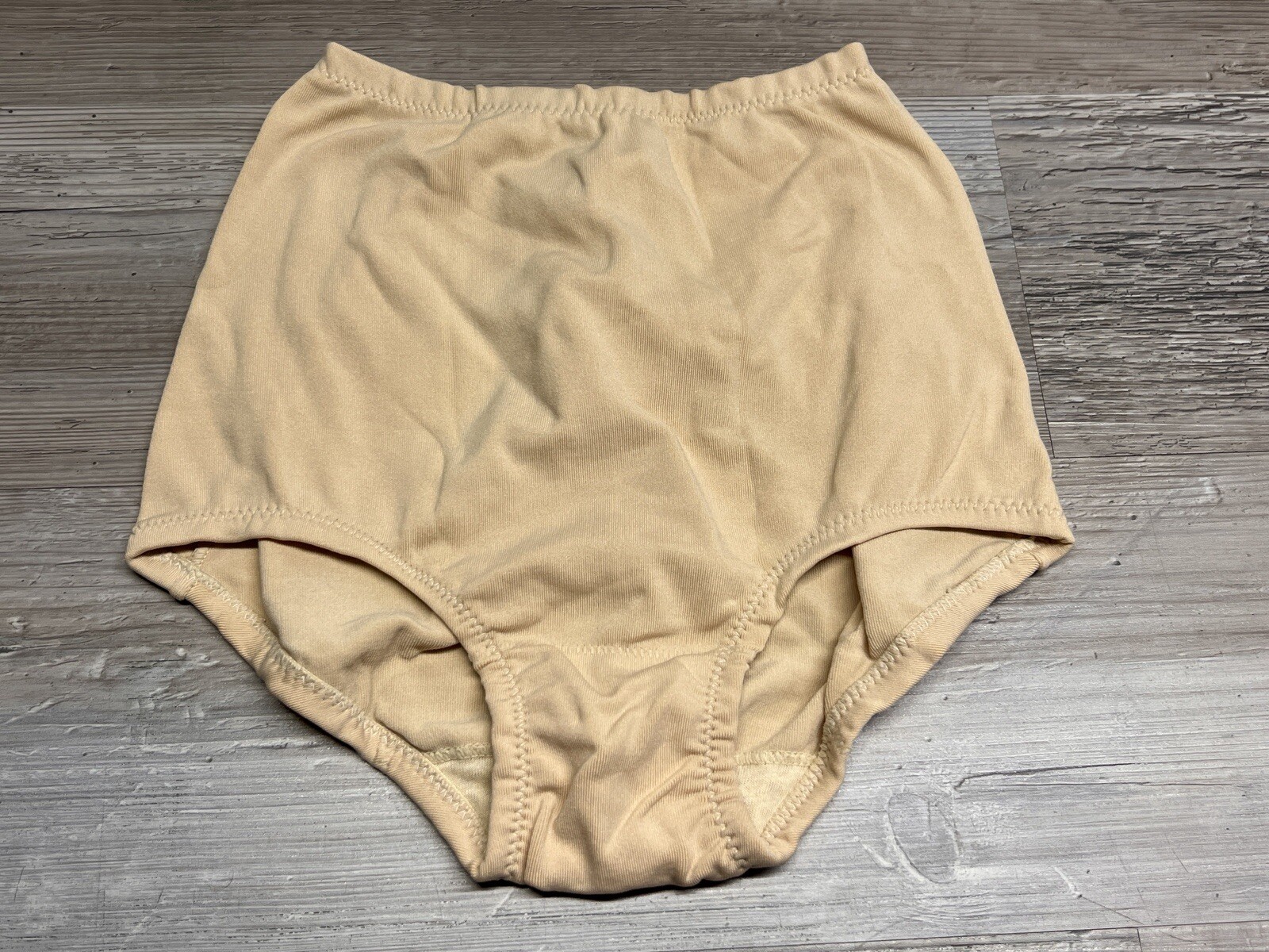 Vintage Exquisite Form High Waist Tummy Control Brief Panty Nude Nylon Sz S #7