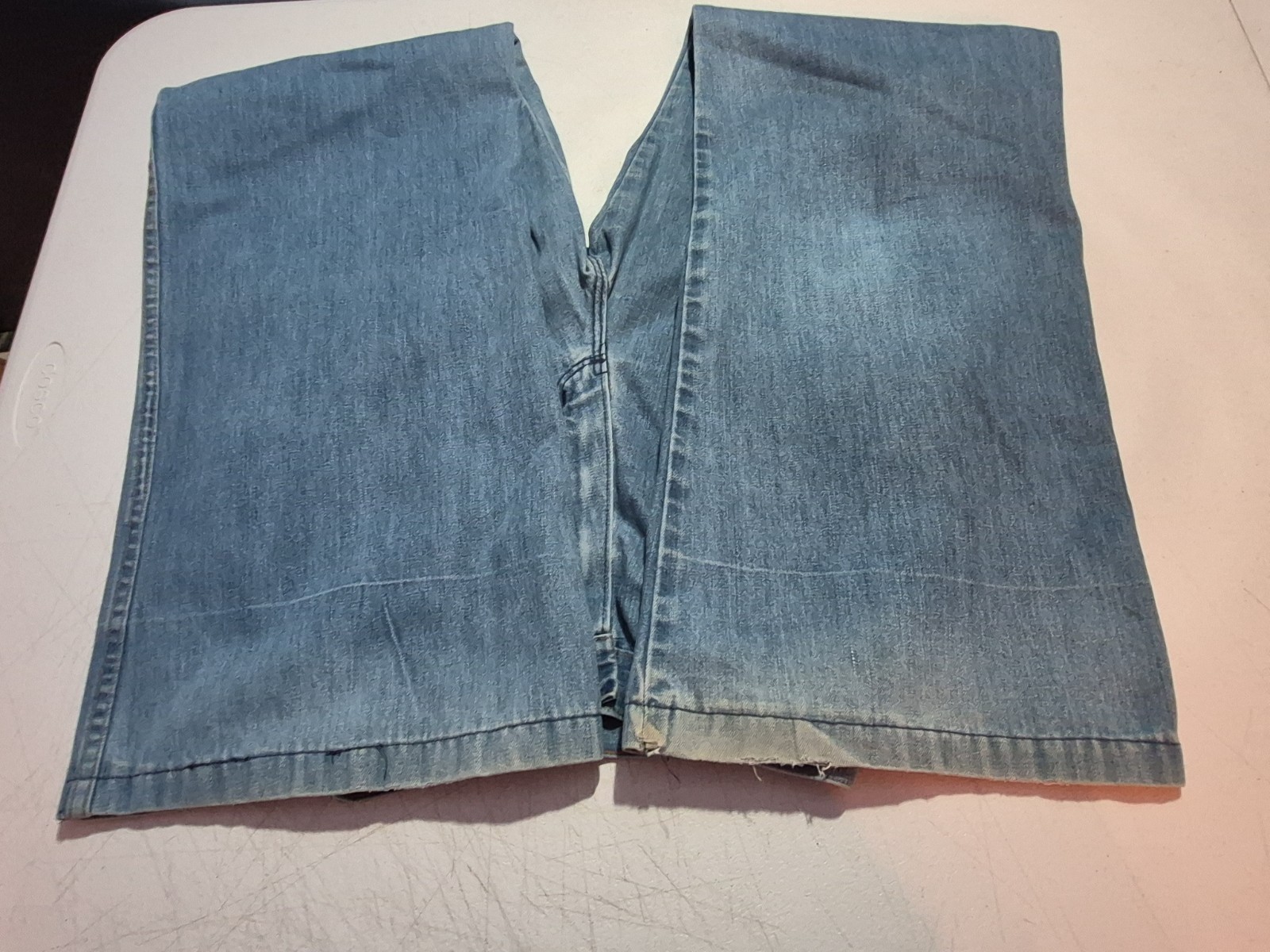 Vtg Wrangler Women’s High Rise Bell Bottoms Blue Jeans 24″? Waist-Stains-READ*