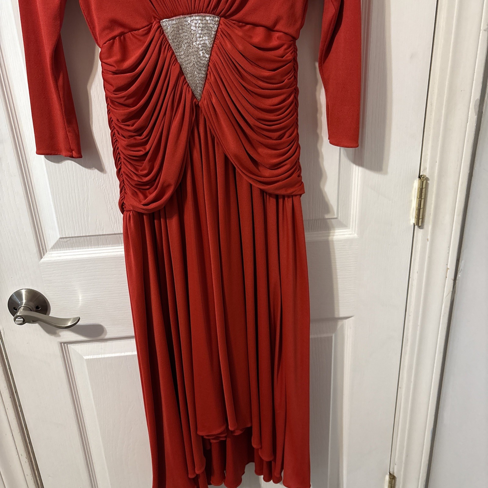 Rare Vintage Claralura Original Circa 1980’s Red Dress Size 12 Small Flaw