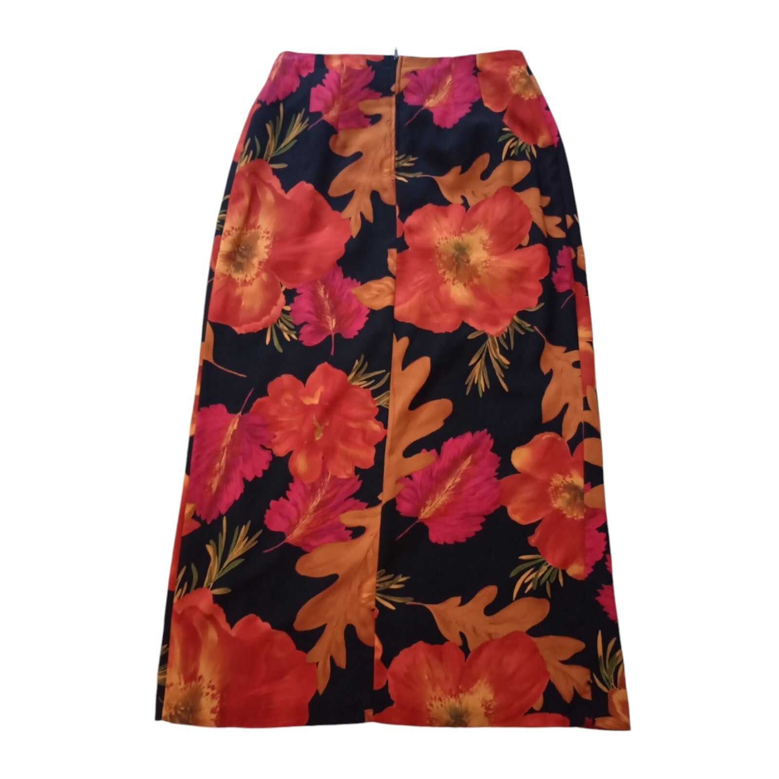 Intriguing Threads Fall Pattern Faux Wrap Long Skirt Women’s Size 10