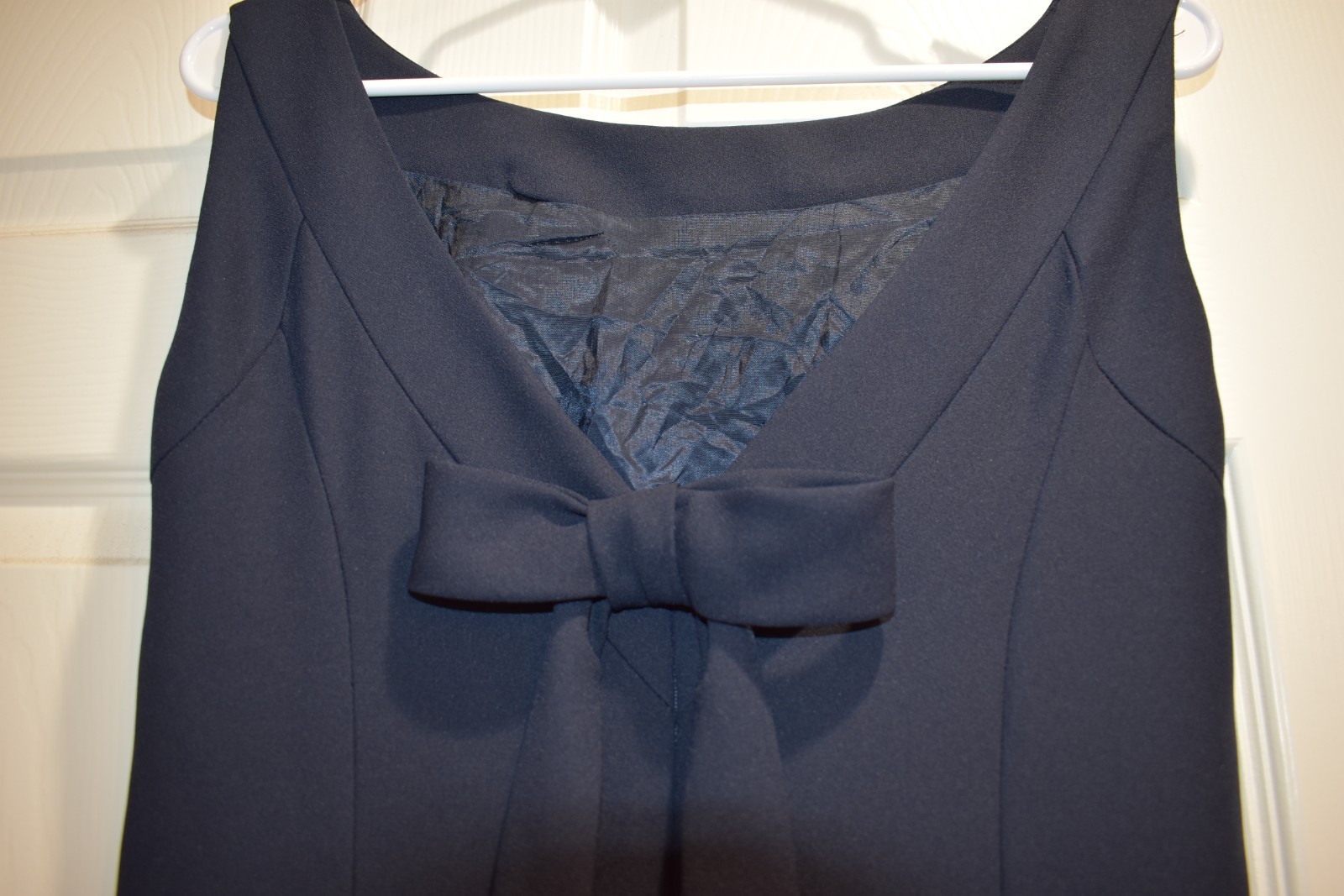 Vintage Watters & Watters Navy Sleeveless Maxi Gown Size 6 Bow Holiday Party