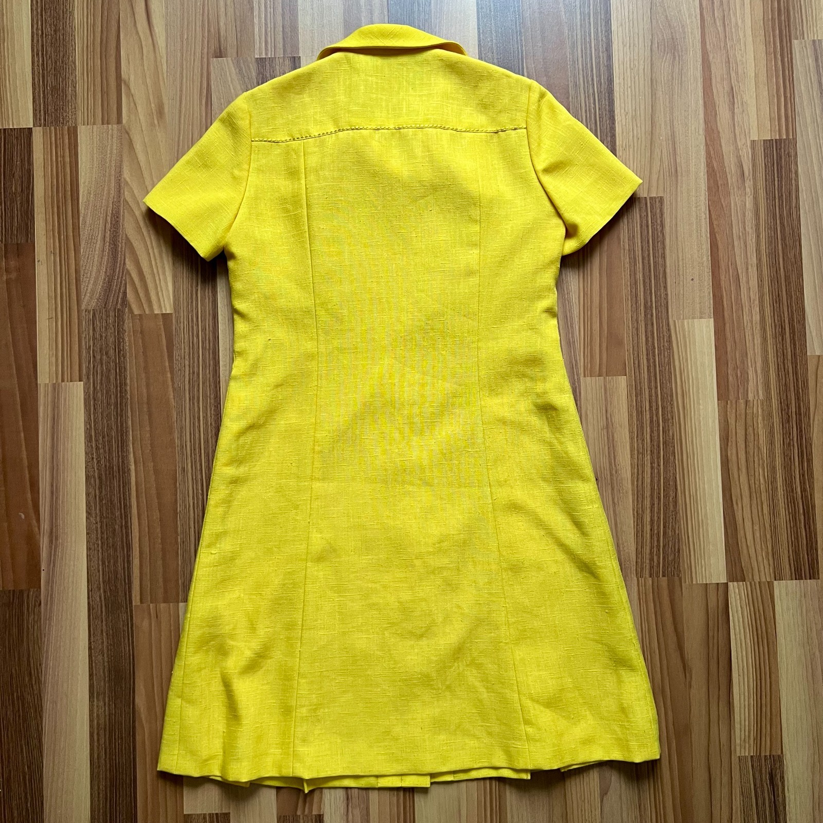1970s Plus Size Mod Shirt Dress Button Front Aline Retro Midi Short Sleeves 46
