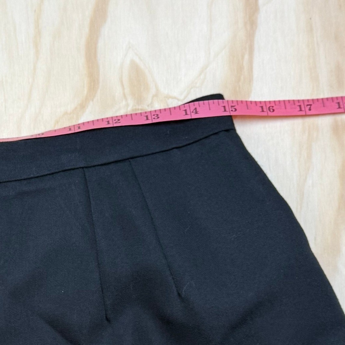 Michele New York Black Vintage Midi Pencil Skirt Size 14 Made in USA High Waist